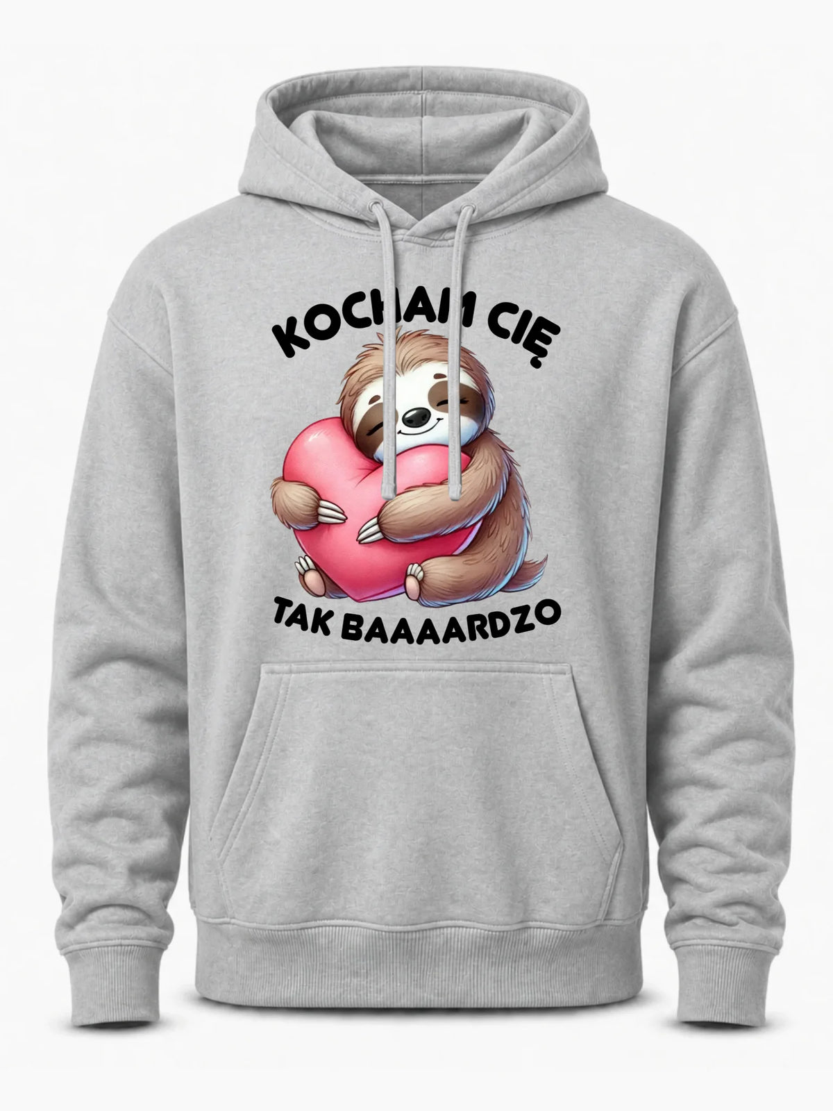 Bluza męska z kapturem - Leniwiec Kocham Cię tak baaaardzo W16