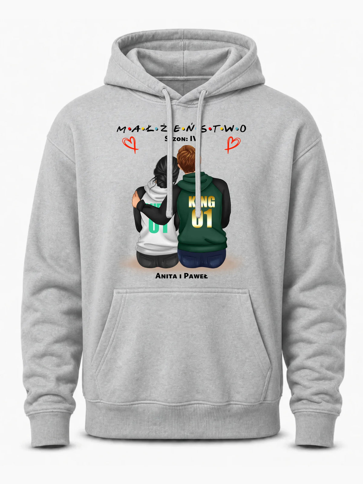 Bluza męska z kapturem dla męża - Małżeństwo Sezon - personalizowana W05
