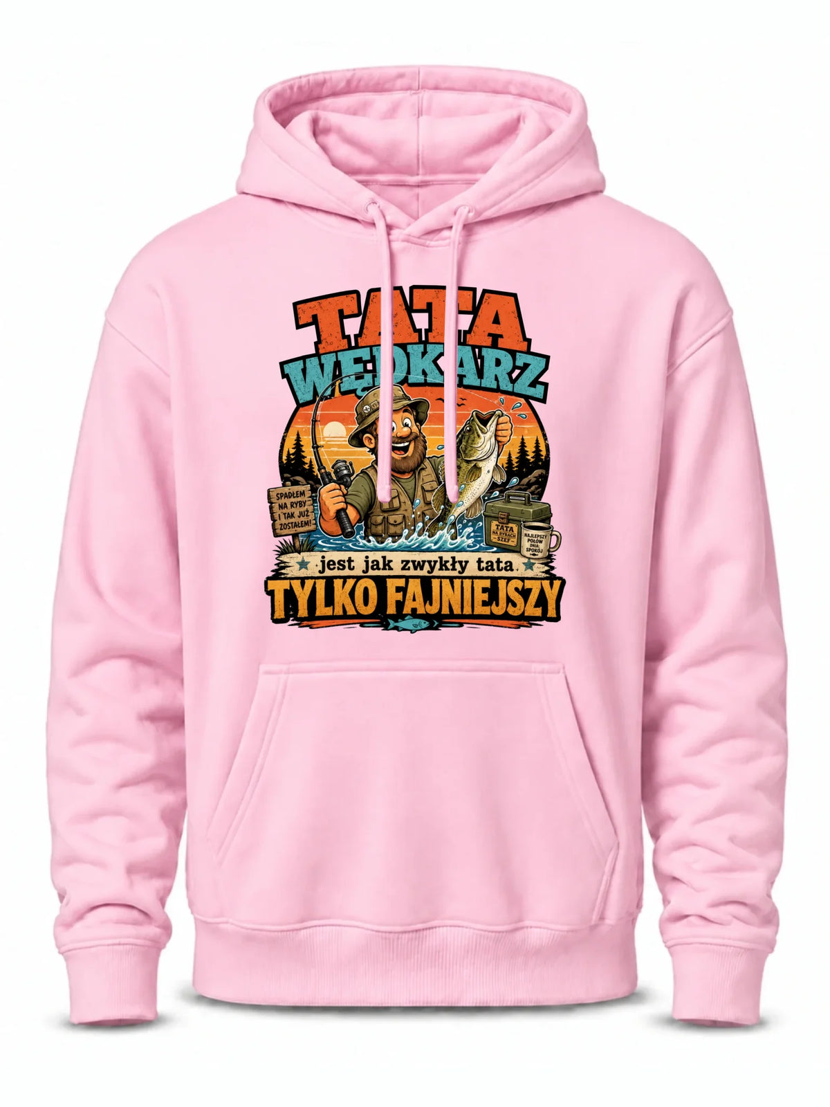 Bluza z kapturem dla taty wędkarza - Tata wędkarz DT06
