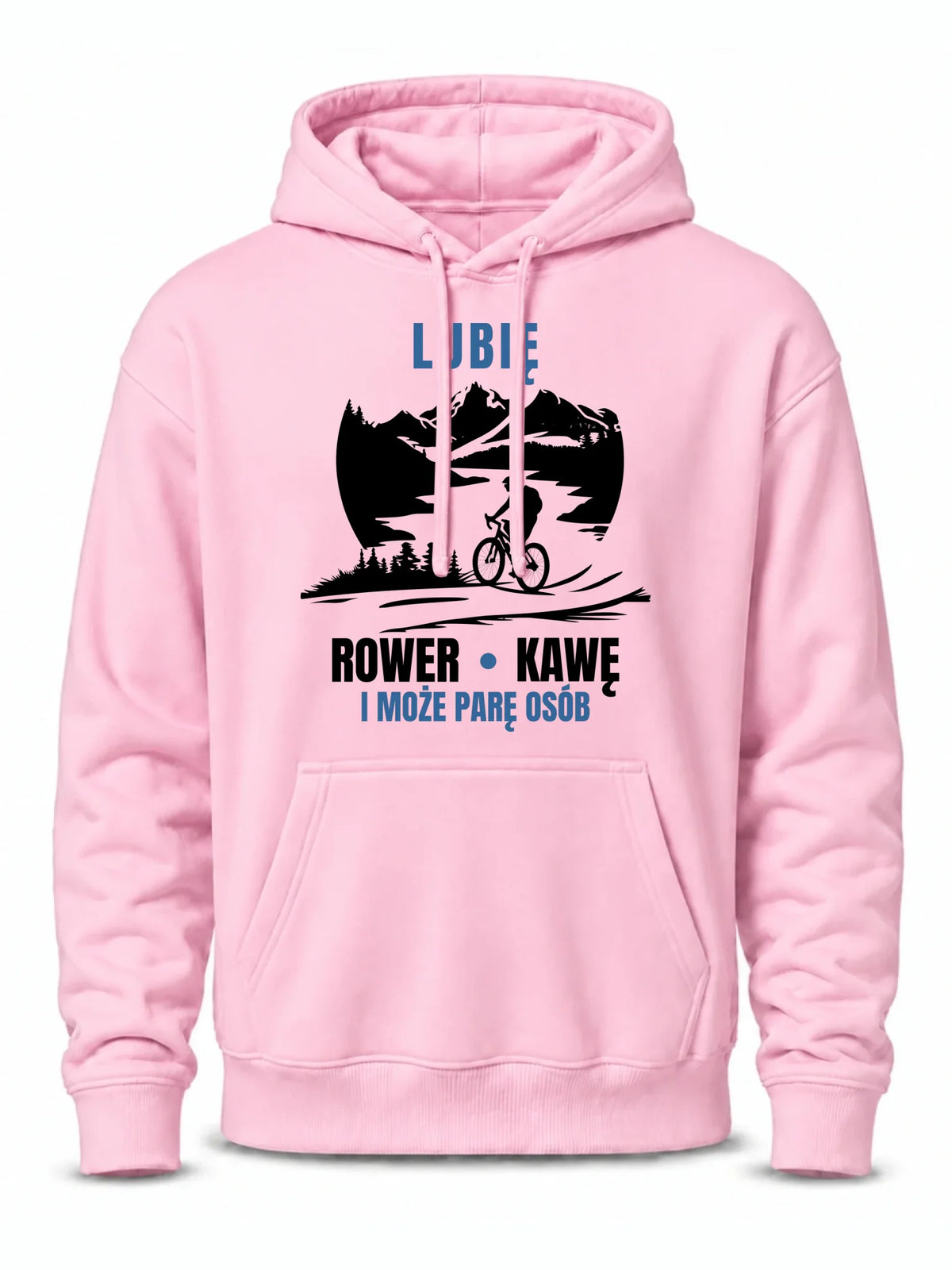 Bluza męska z kapturem - Lubię rower kawę i może parę osób HR05