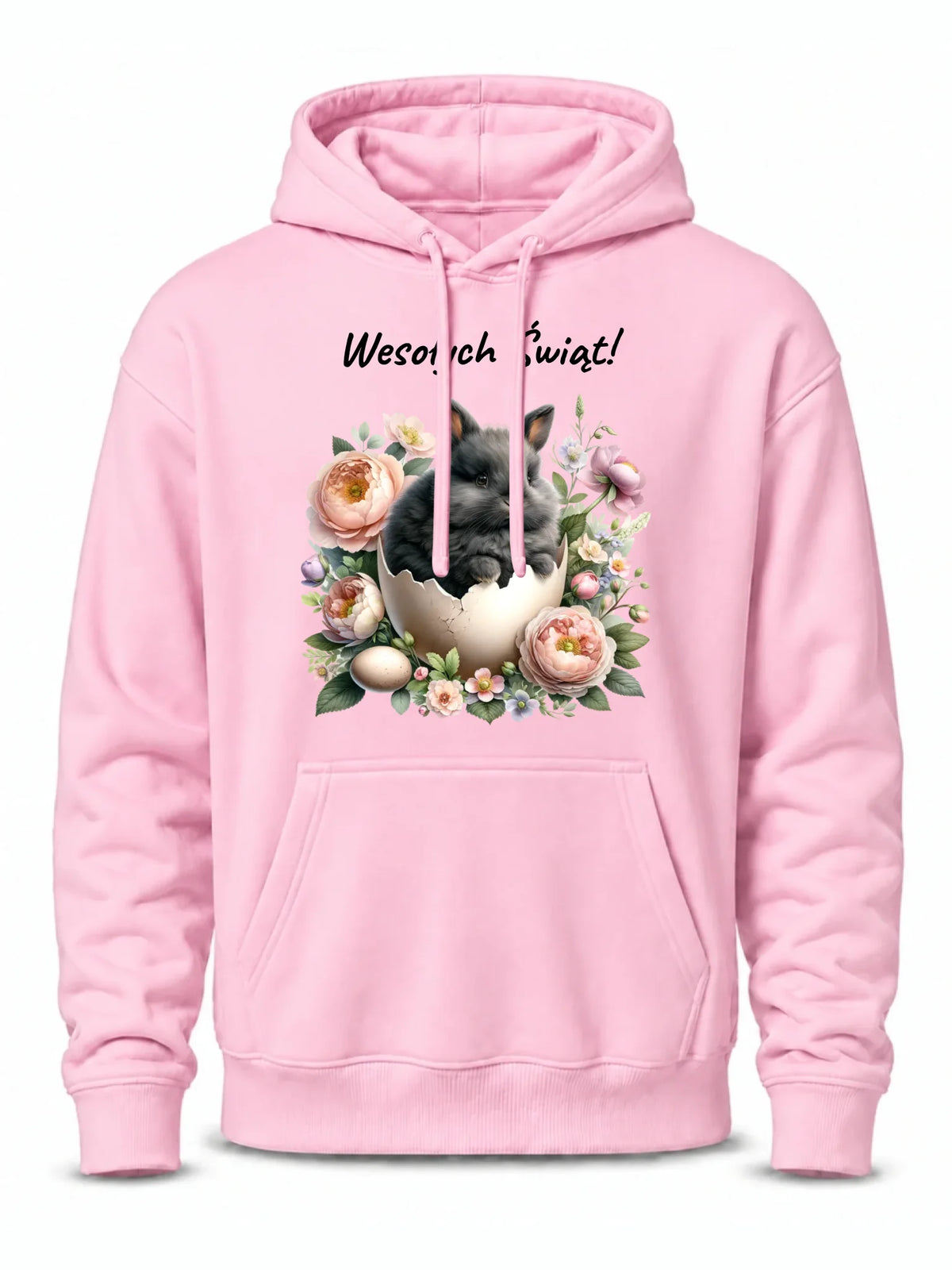 Bluza męska z kapturem na Wielkanoc - Zajączek w pisance Wesołych Świąt WN03