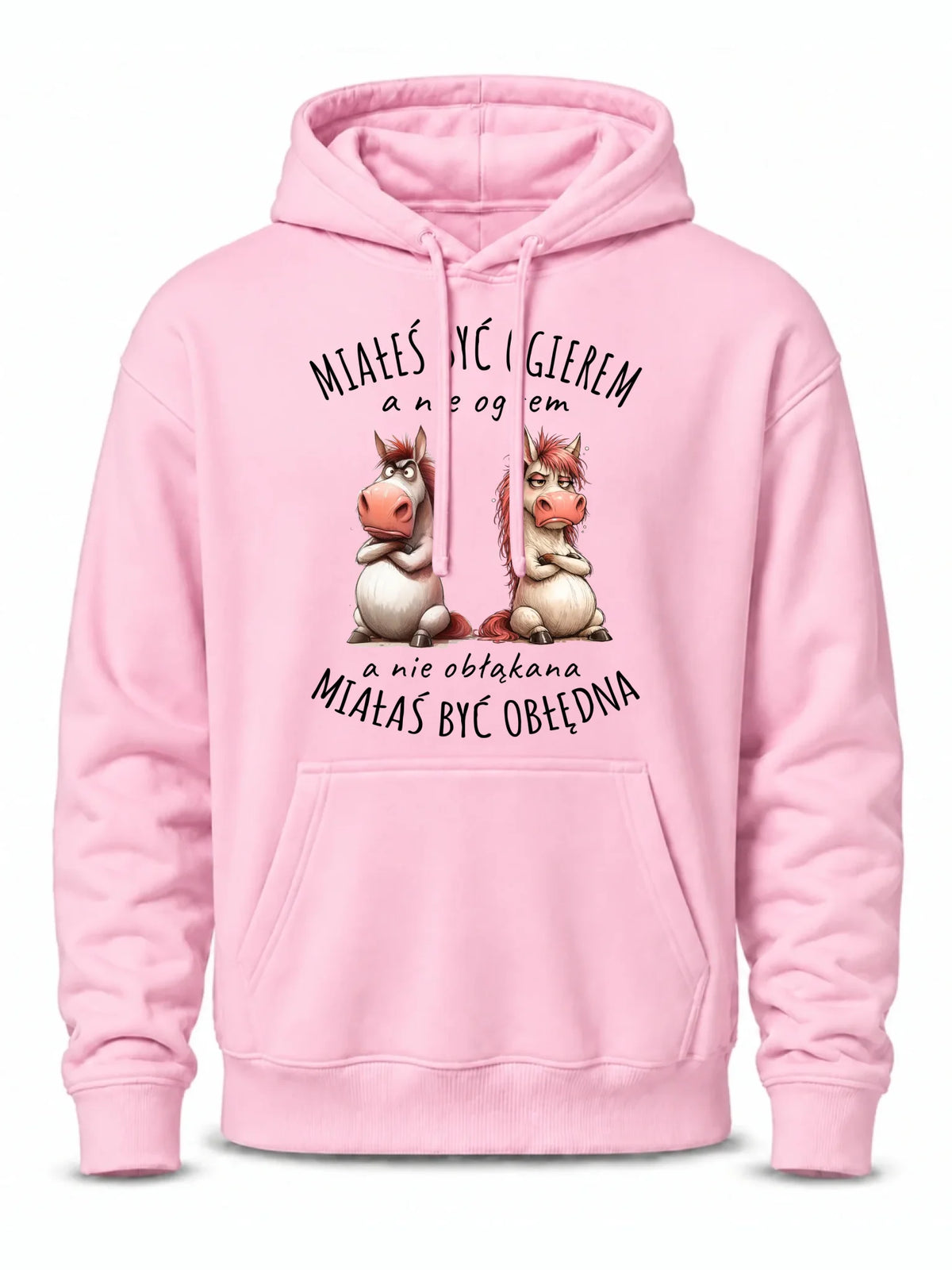 Bluza męska z kapturem - Ogier & Obłędna - śmieszna W85