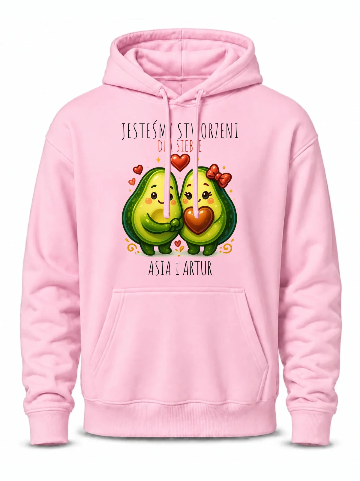 Bluza męska z kapturem - Awokado Stworzeni dla siebie - personalizowana W91