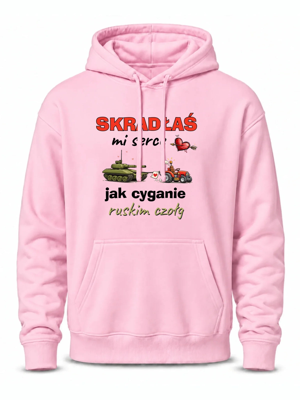 Bluza męska z kapturem - Skradłaś mi serce jak cyganie ruskim czołg W76