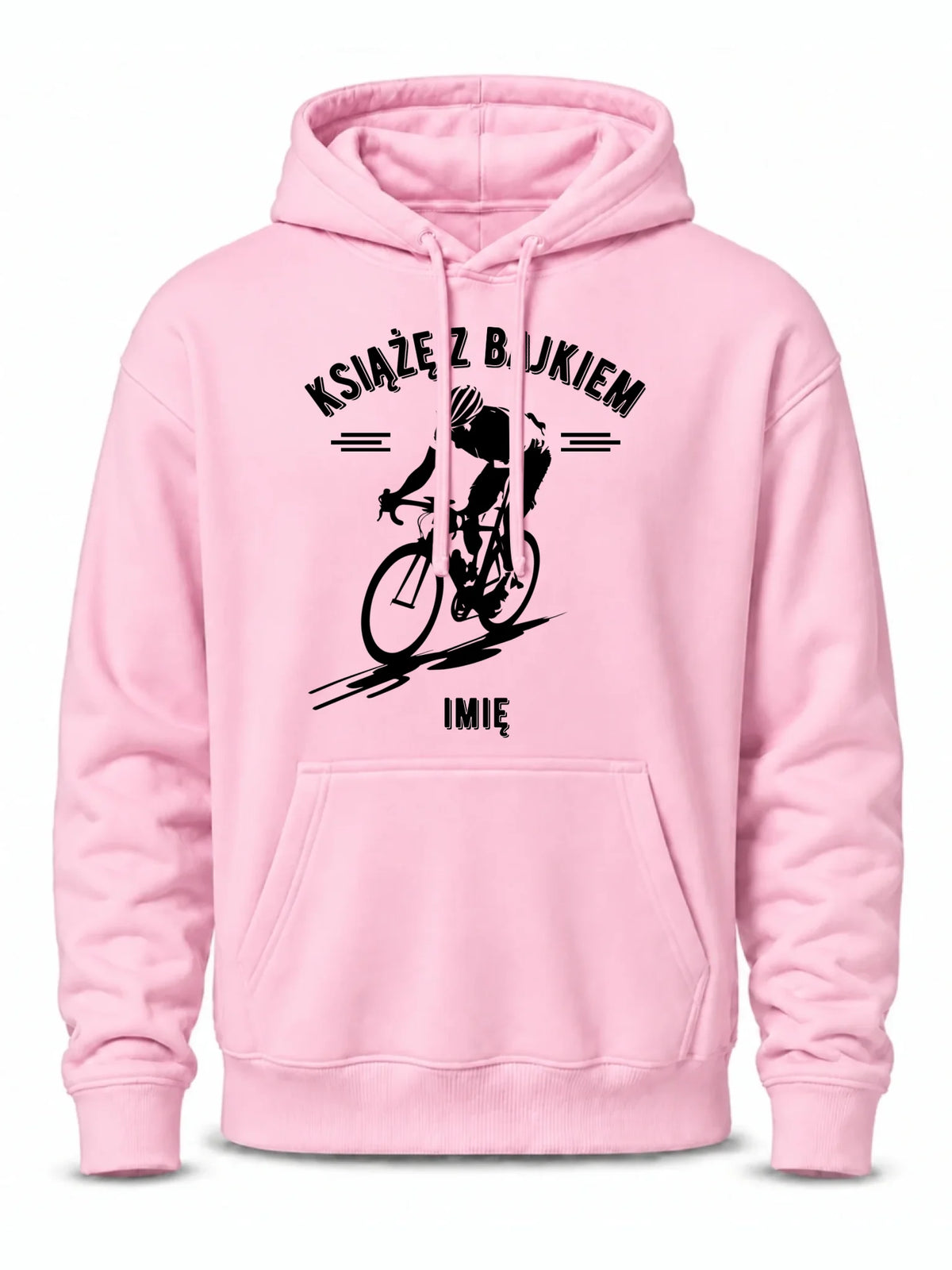 Bluza męska z kapturem dla rowerzysty - Książę z bajkiem - personalizowana HR01