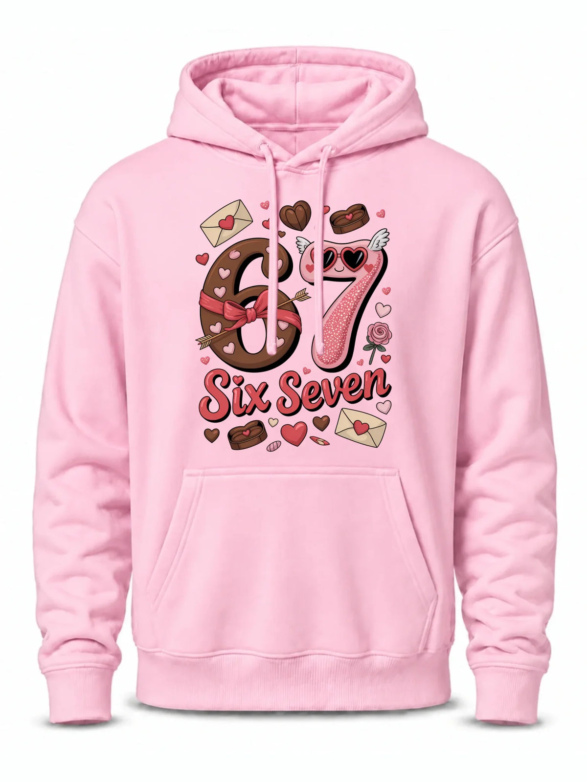 Bluza męska z kapturem - Miłość Six Seven 67 W72