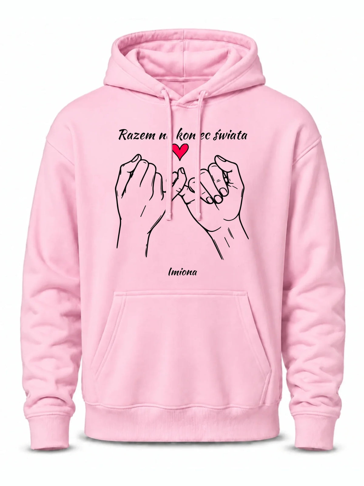 Bluza męska z kapturem - Razem na koniec świata - personalizowana W60