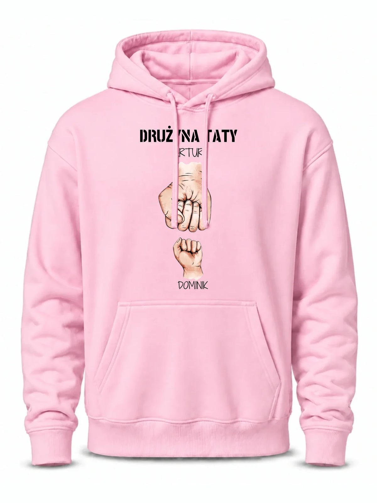 Bluza z kapturem dla taty - Drużyna taty 1-6 imion dzieci - personalizowana DT01