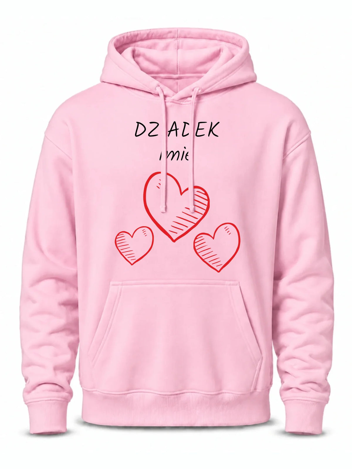 Bluza z kapturem dla dziadka - Serca - personalizowana D01