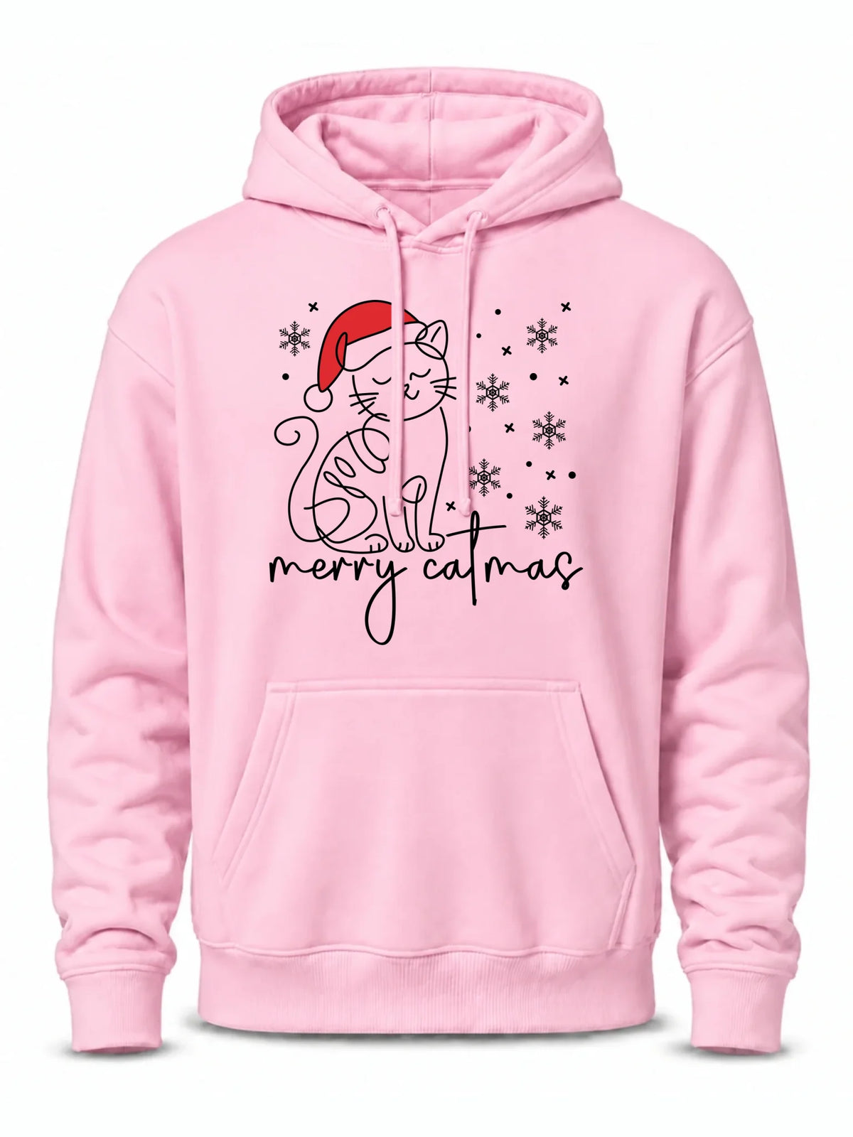 Bluza męska z kapturem świąteczna - Kot Merry catmas BN151