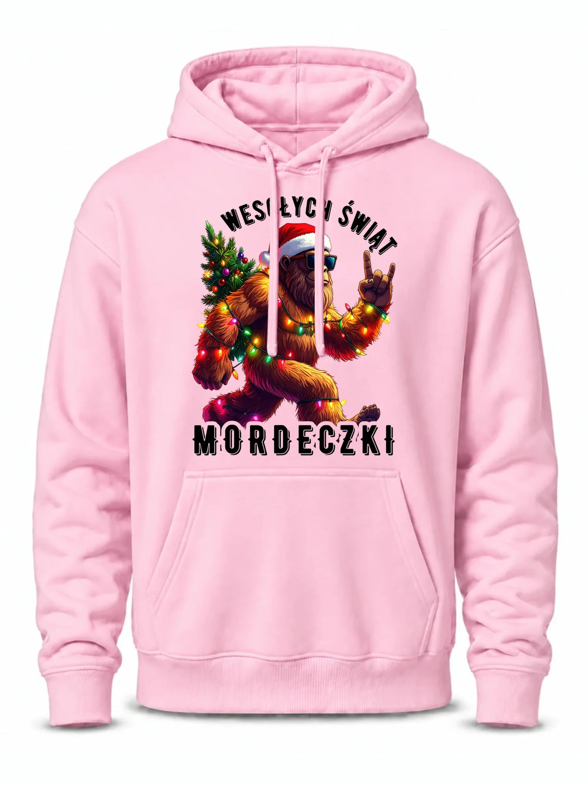 Bluza męska z kapturem świąteczna - prezent na święta - Yeti Wesołych Świąt mordeczki BN152