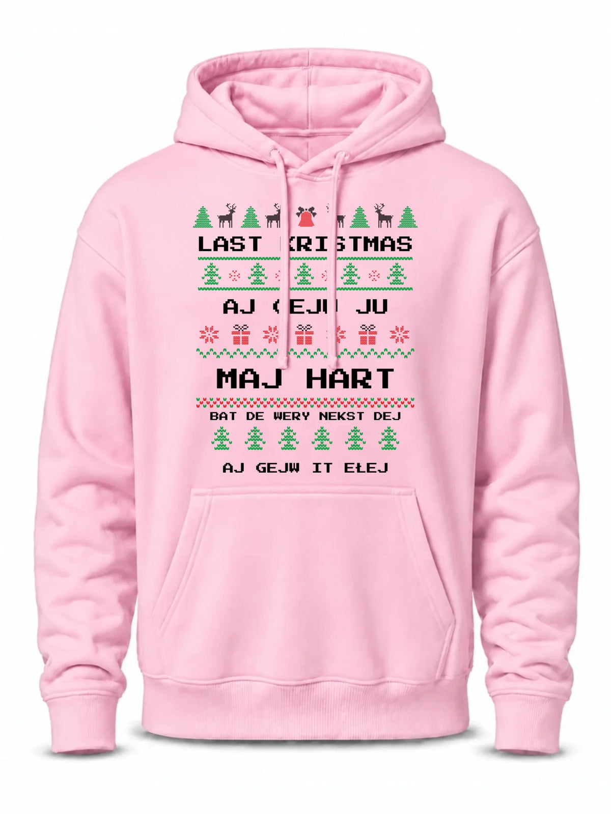 Bluza męska z kapturem świąteczna - Last kristmas aj gejw ju maj hart BN13