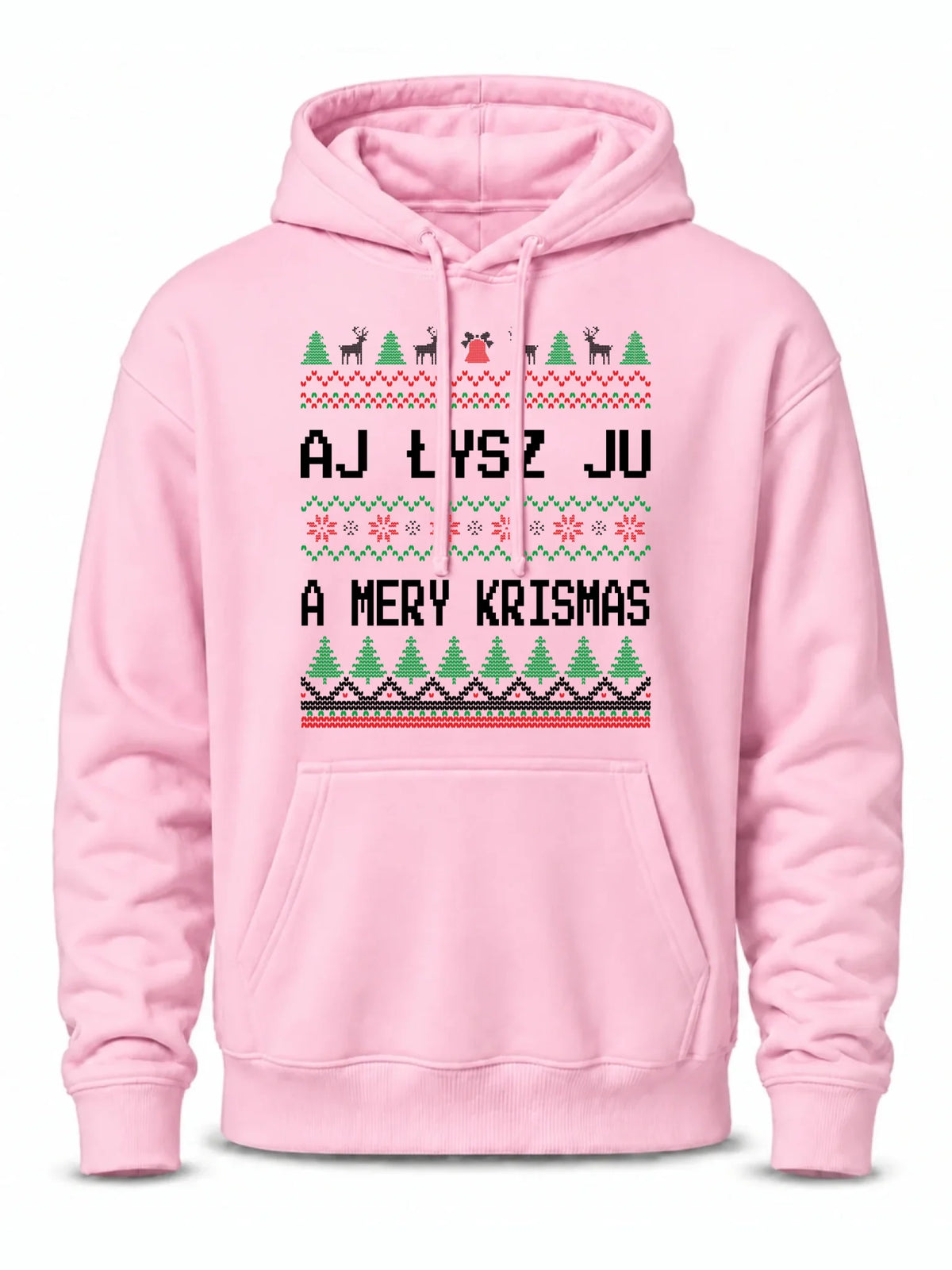Bluza męska z kapturem świąteczna - Aj łysz ju a mery krismas BN12