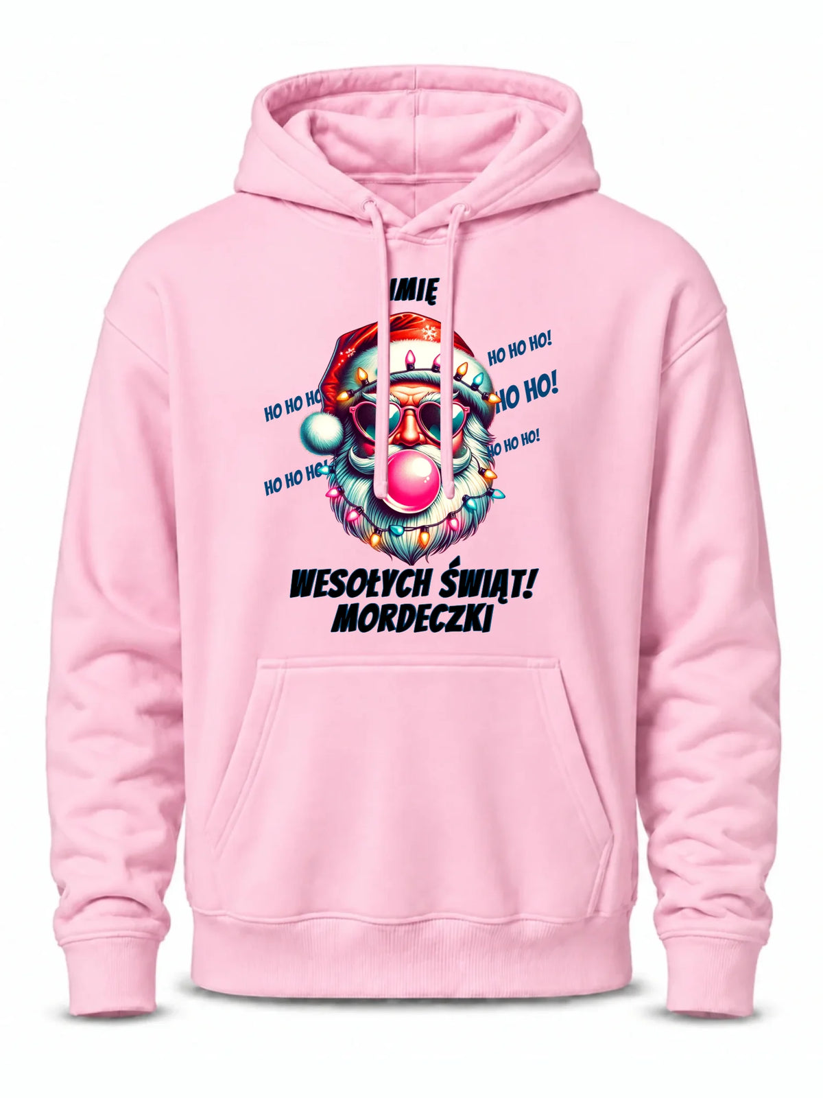 Bluza męska z kapturem świąteczna - Mikołaj Wesołych Świąt Mordeczki - personalizowana BN17