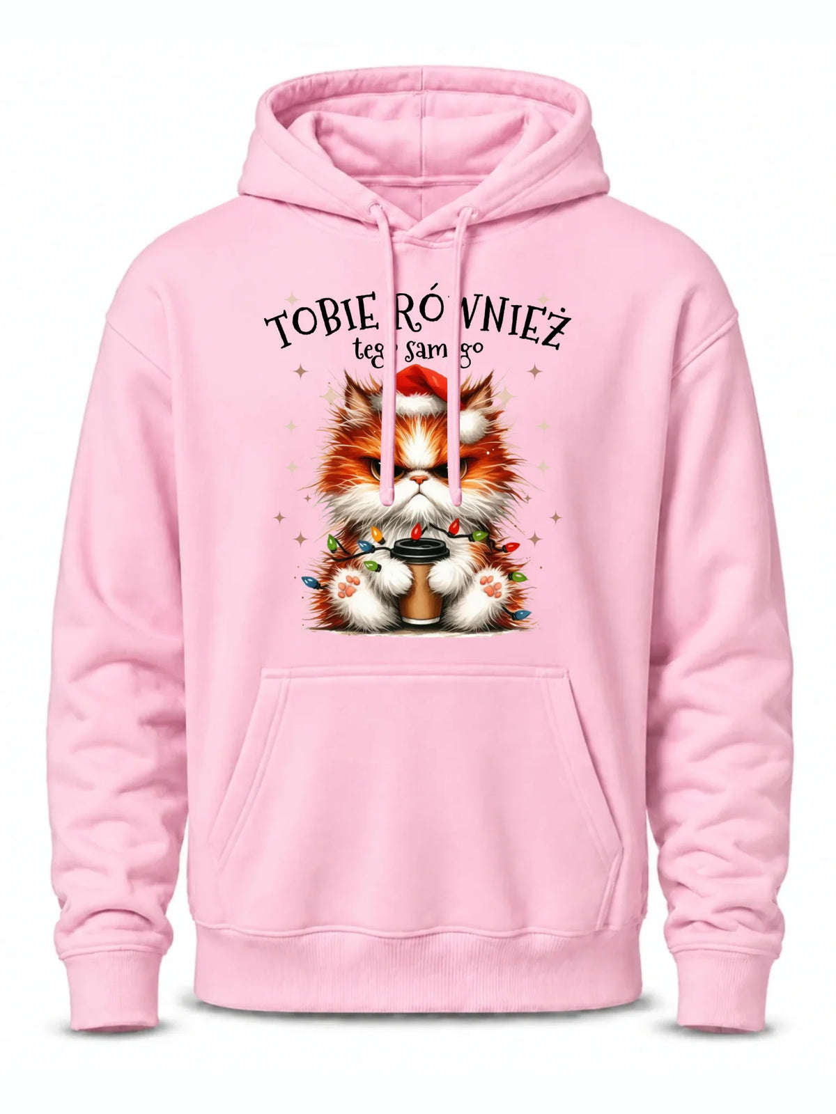 Bluza męska z kapturem świąteczna - Grumpy Cat Tobie również tego samego BN32