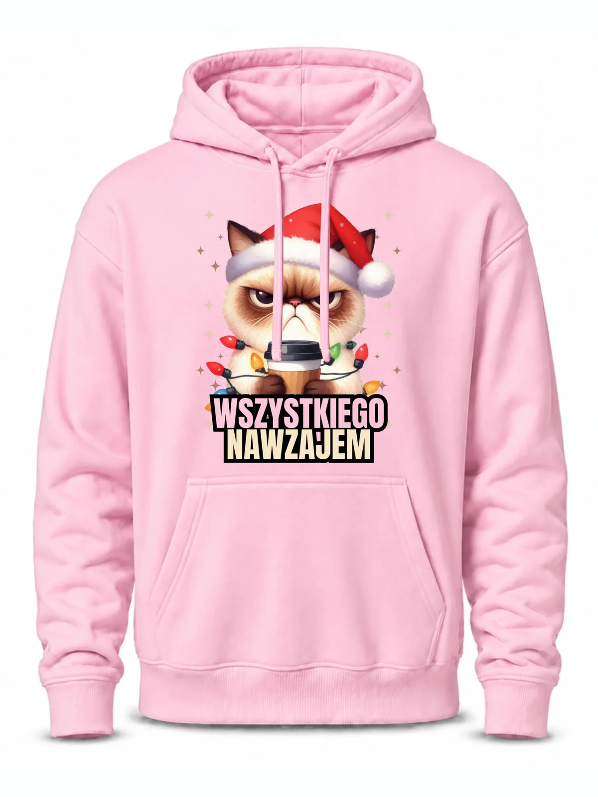 Bluza męska z kapturem świąteczna - Grumpy Cat Wszystkiego nawzajem BN33