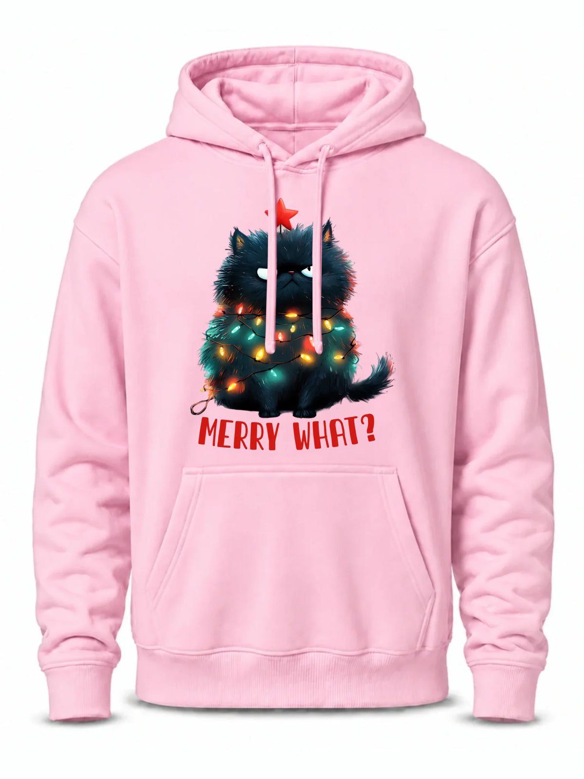 Bluza męska z kapturem świąteczna - Grumpy Cat Merry what? BN37