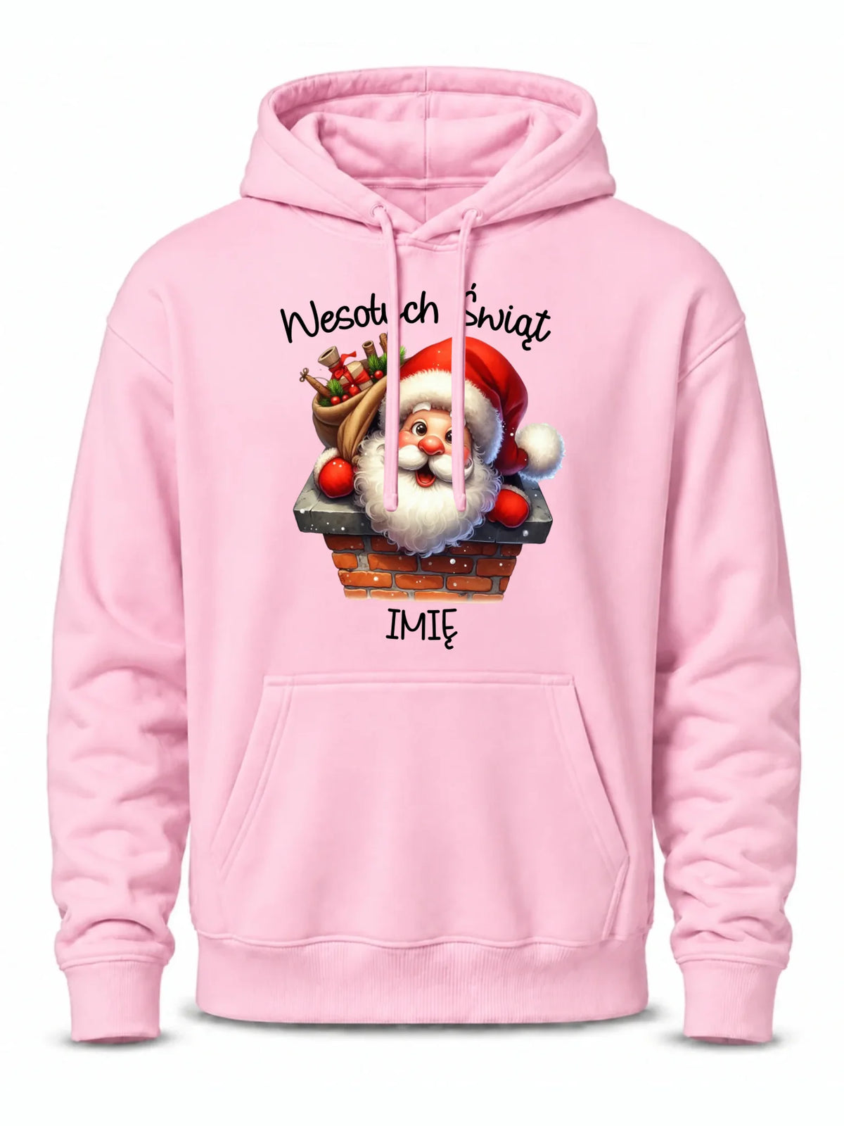 Bluza męska z kapturem świąteczna - prezent na Mikołajki Mikołaj - personalizowana BN08