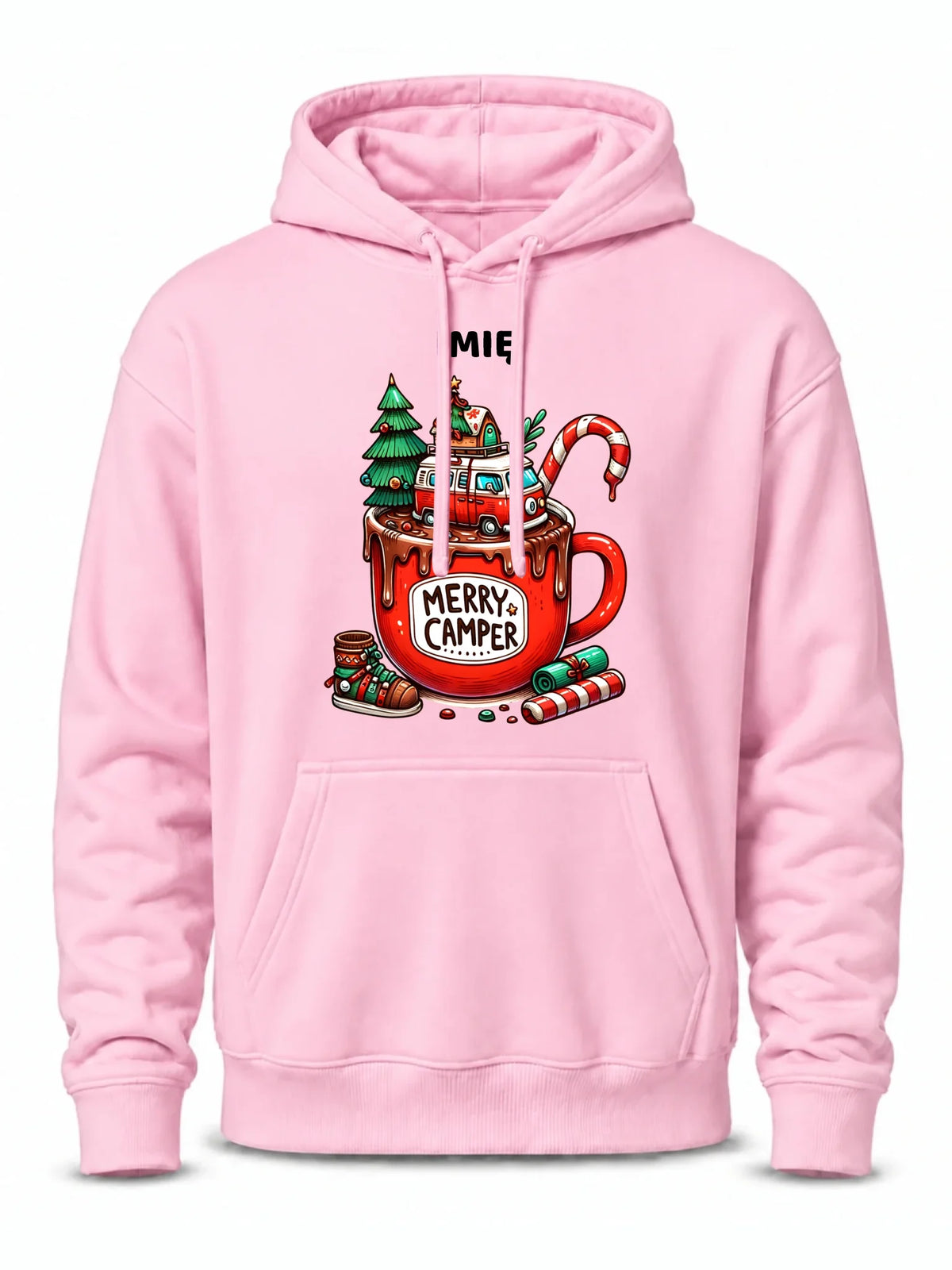 Bluza męska z kapturem świąteczna - Kamper Merry Camper - personalizowana BN43