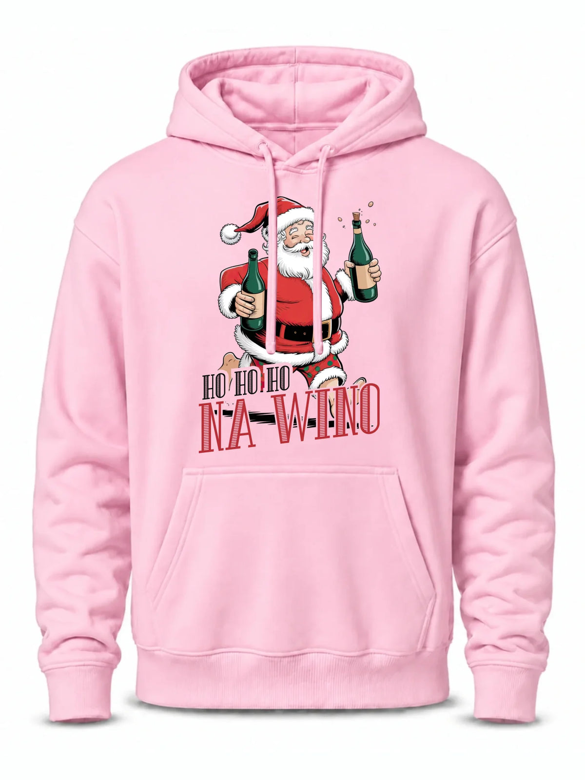 Bluza męska z kapturem świąteczna - Mikołaj Ho ho ho na wino BN61