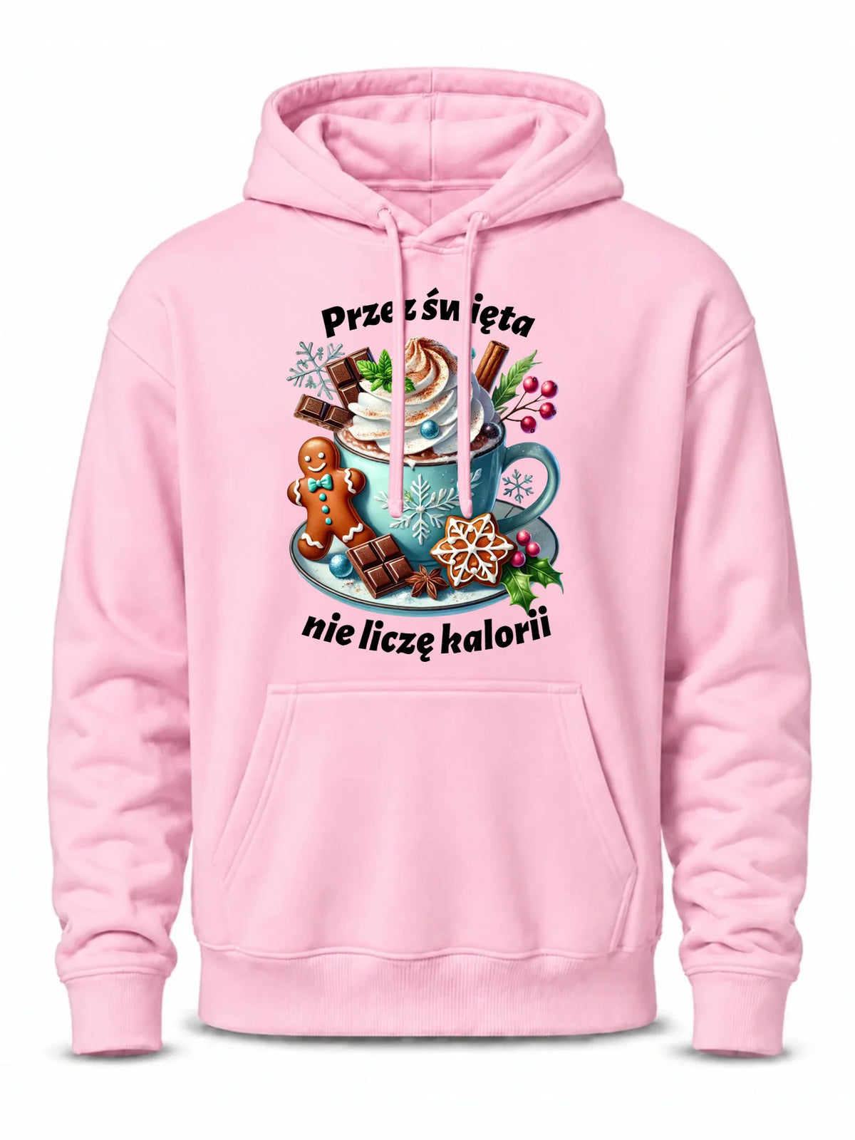 Bluza męska z kapturem świąteczna - Przez święta nie liczę kalorii BN31