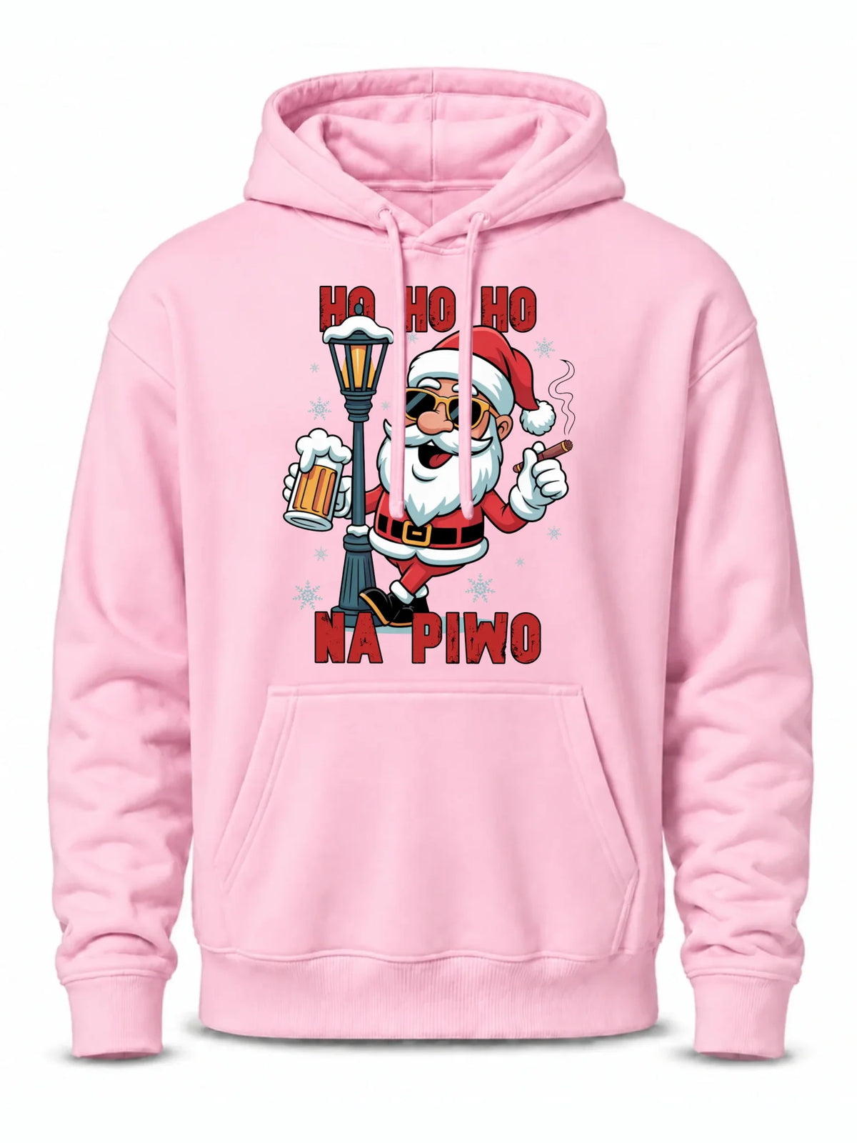 Bluza męska z kapturem świąteczna - Mikołaj Ho ho ho na piwo BN64