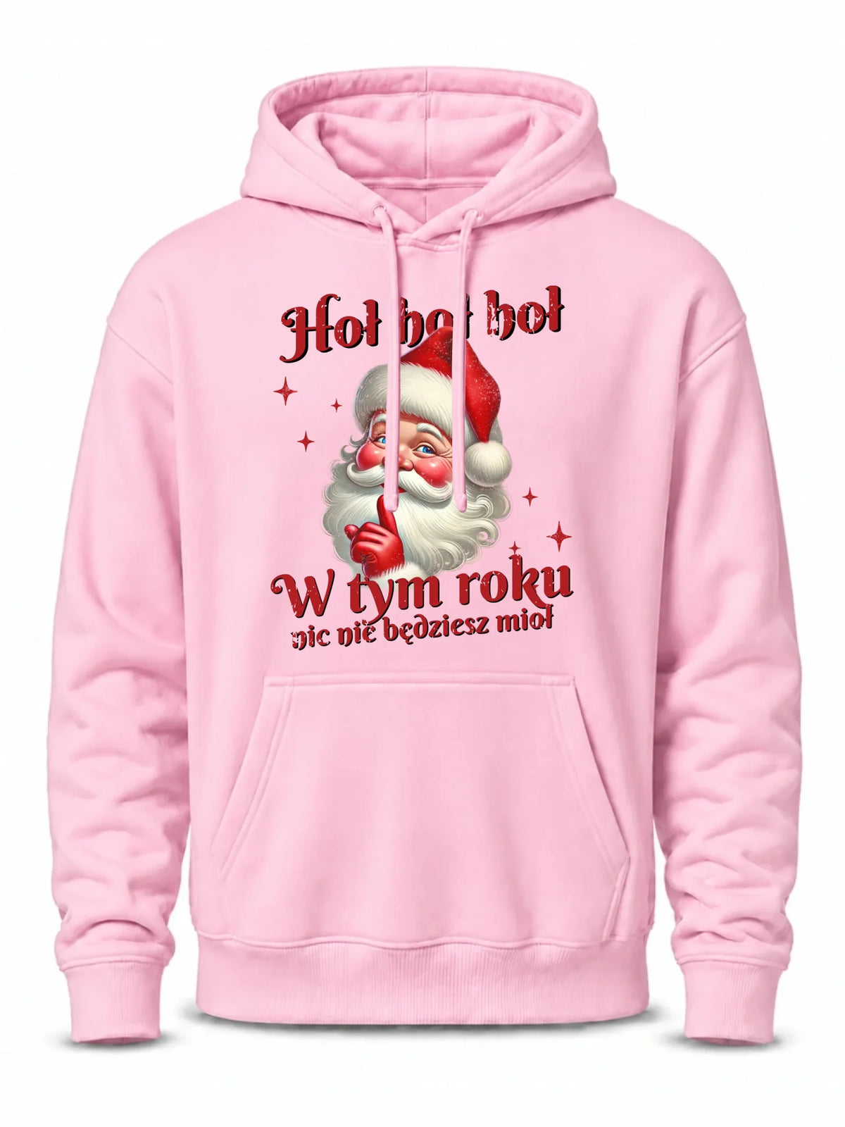 Bluza męska z kapturem świąteczna - Mikołaj Hoł hoł nic nie będziesz mioł BN66