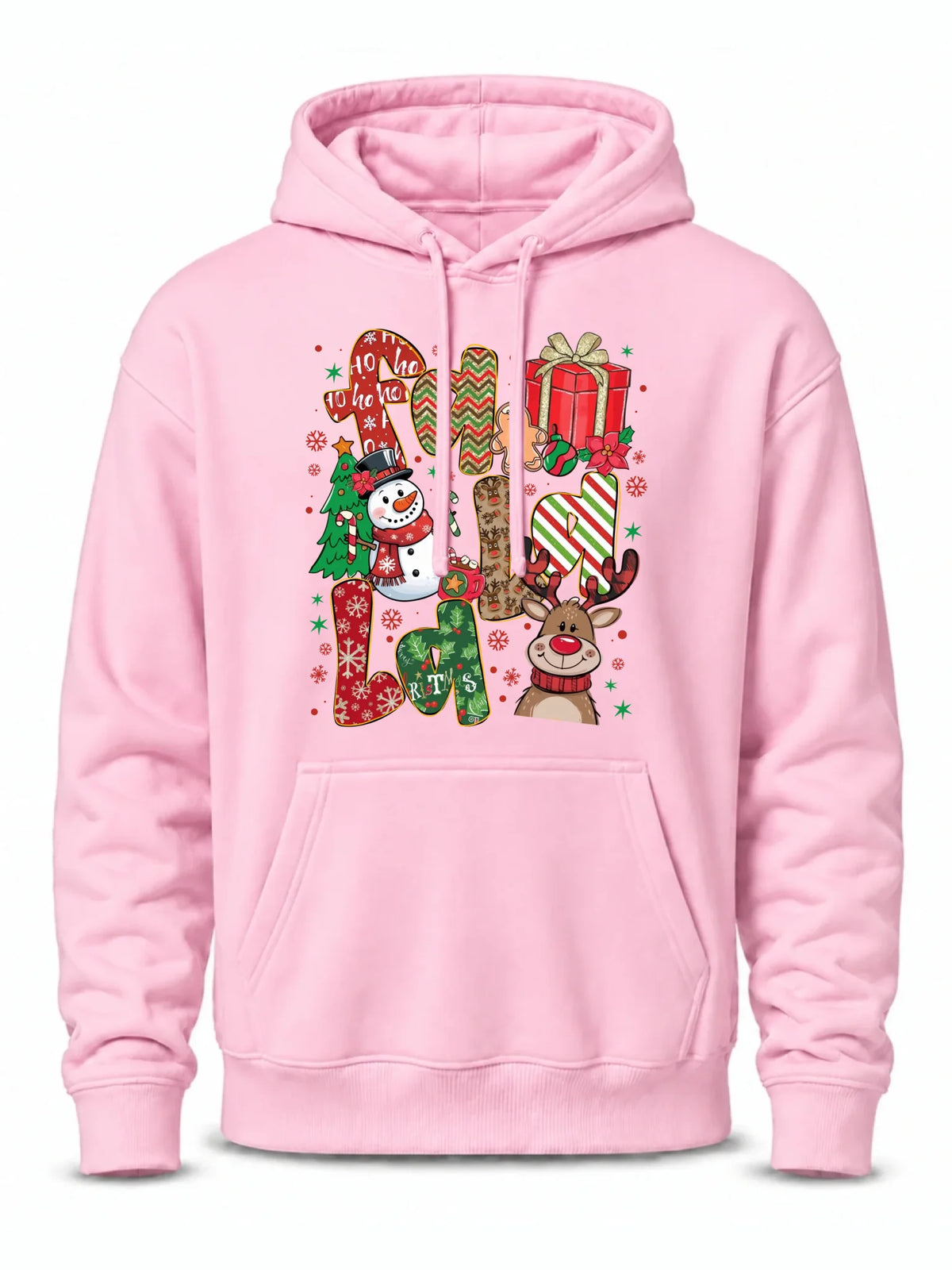 Bluza męska z kapturem świąteczna - Fa la la BN71