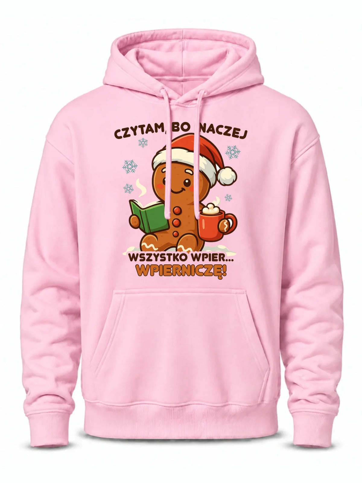 Bluza męska z kapturem świąteczna - Czytam, bo inaczej wszystko wpier... wpierniczę BN79