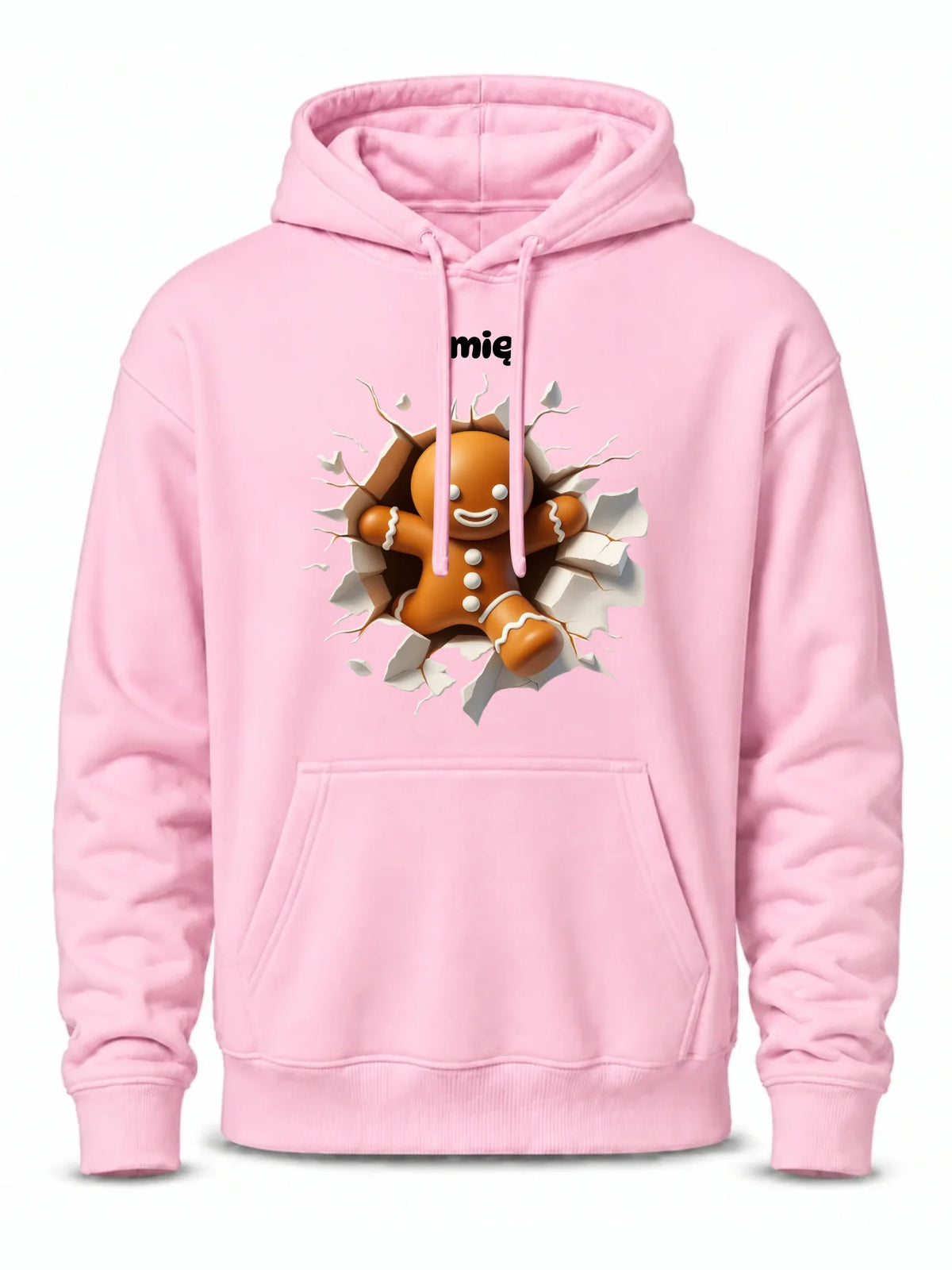 Bluza męska z kapturem świąteczna - Pierniczek 3D - personalizowana BN81