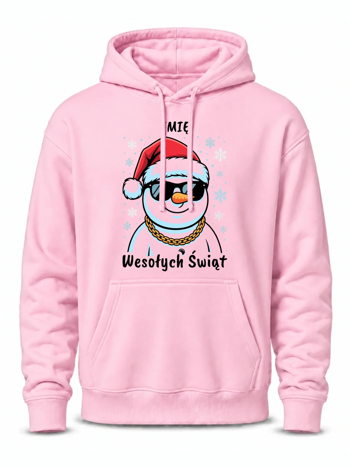 Bluza damska z kapturem świąteczna - Wesoły bałwan Wesołych Świąt - personalizowana BN82