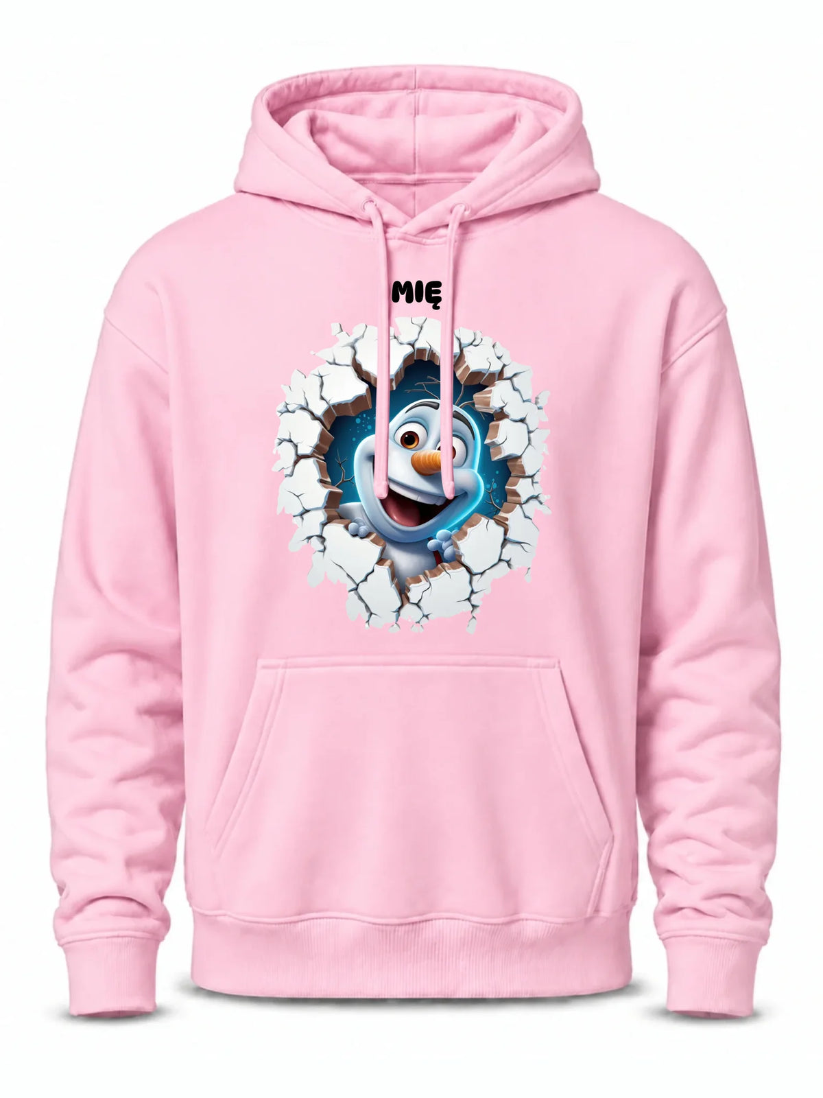 Bluza męska z kapturem świąteczna - Bałwan 3D - personalizowana BN84
