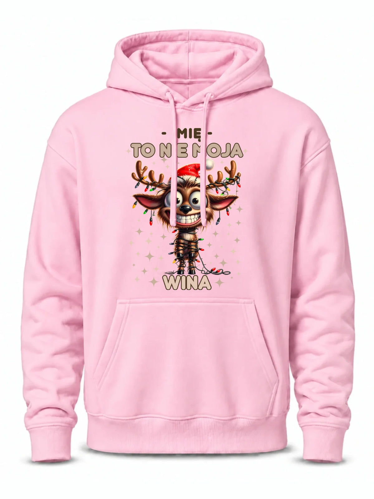Bluza męska z kapturem świąteczna - Renifer To nie moja wina - personalizowana BN93