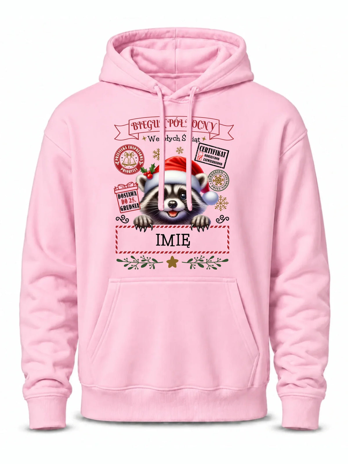 Bluza męska z kapturem świąteczna - Szop Paczka od Mikołaja - personalizowana BN145