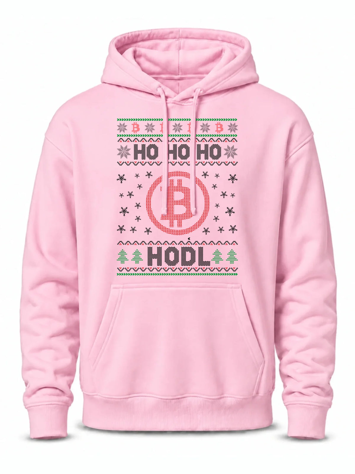 Bluza męska z kapturem świąteczna - Bitcoin - Ho Ho hodl BN103