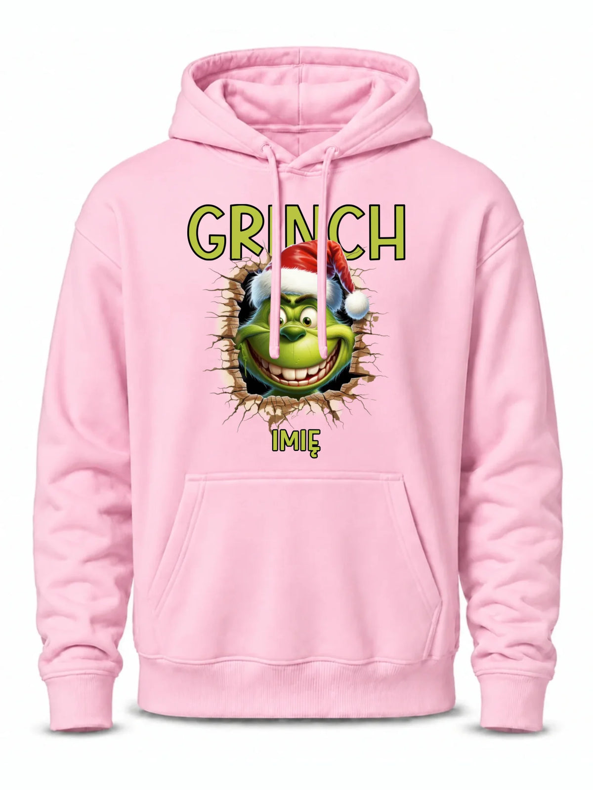 Bluza męska z kapturem świąteczna - Grinch - personalizowana BN112