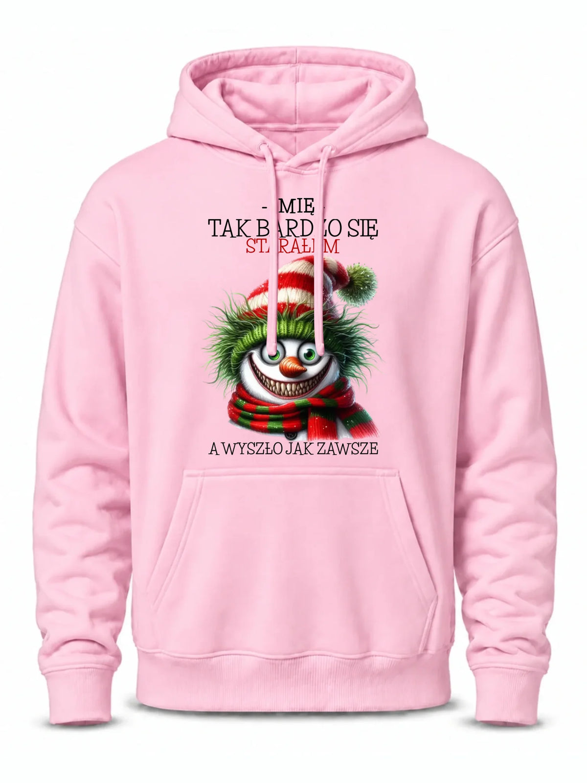 Bluza męska z kapturem świąteczna - Tak bardzo się starałem - personalizowana BN120