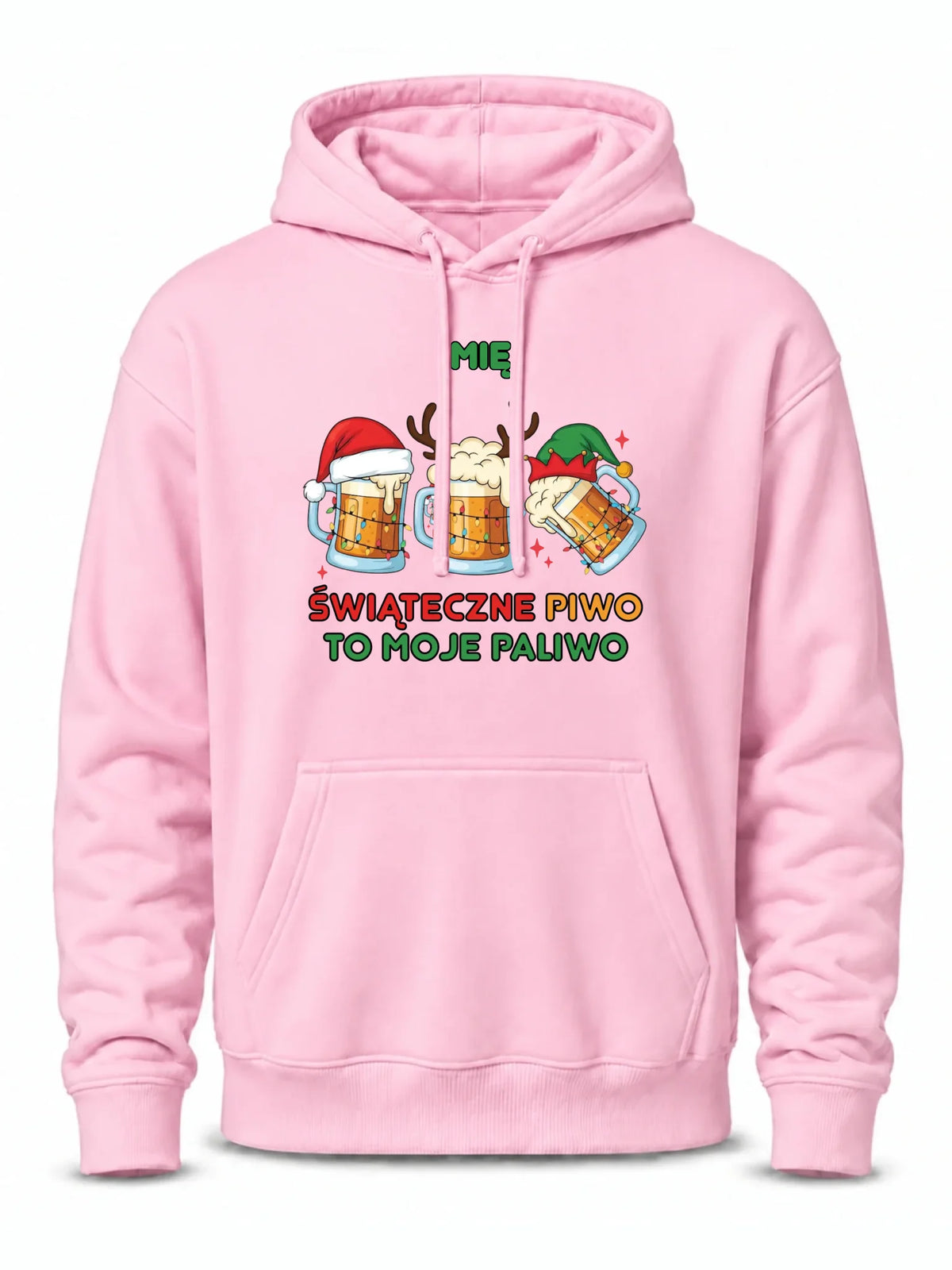 Bluza męska z kapturem świąteczna - Świąteczne piwo to moje paliwo - personalizowana BN119