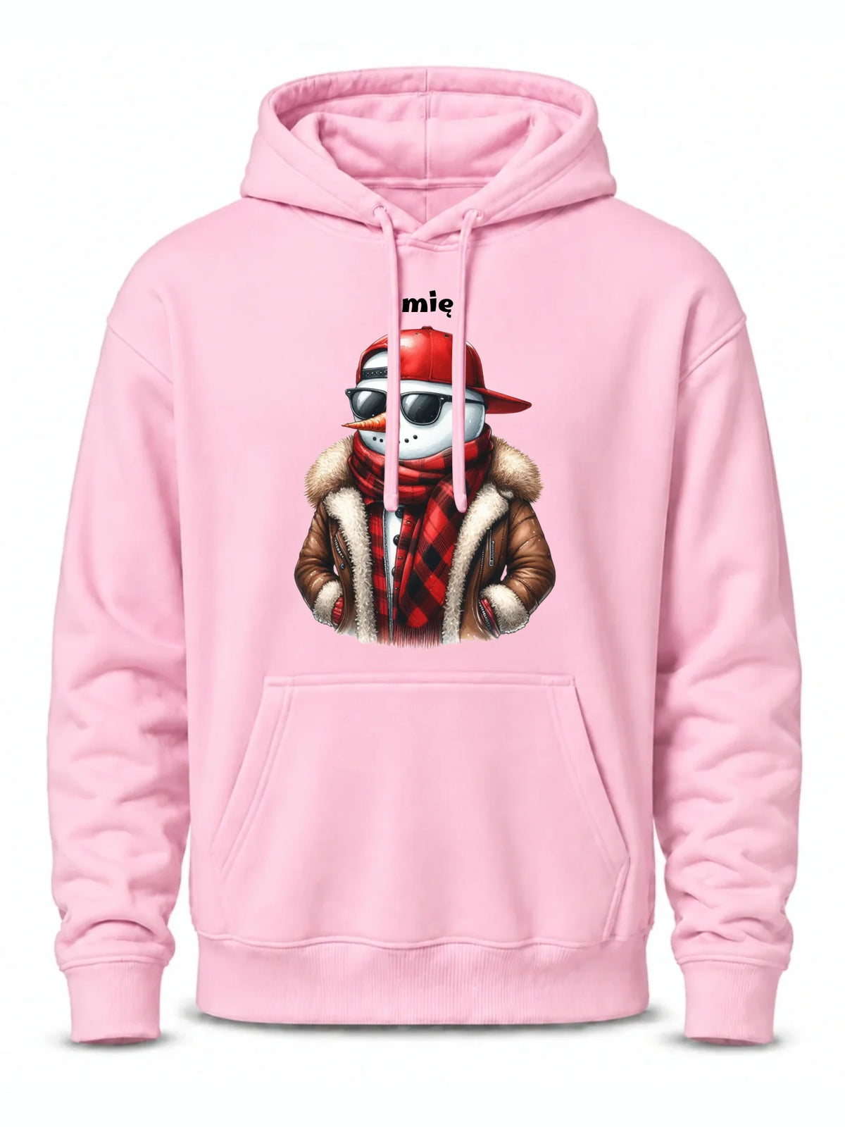 Bluza męska z kapturem świąteczna - Stylowy bałwan - personalizowana BN129