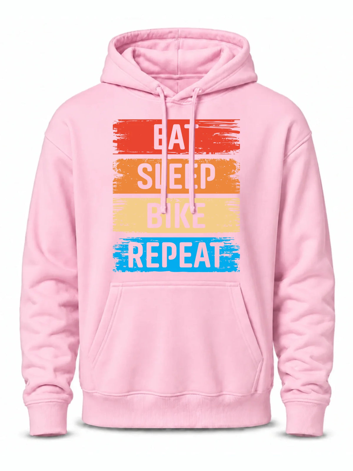 Bluza męska z kapturem na rower - Eat sleep bike repeat HR03
