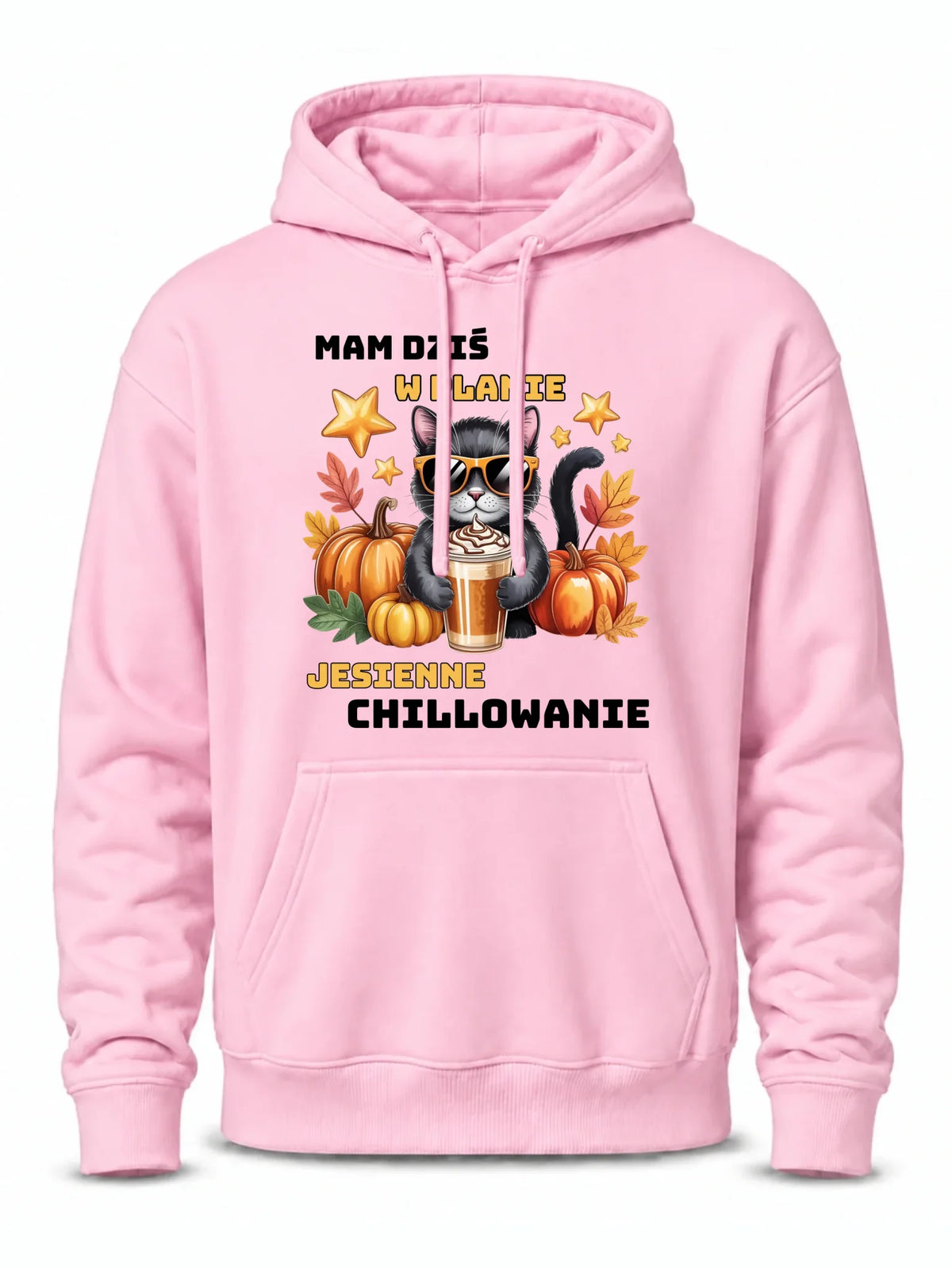Bluza męska z kapturem jesienna - Mam dziś w planie jesienne chillowanie JS34