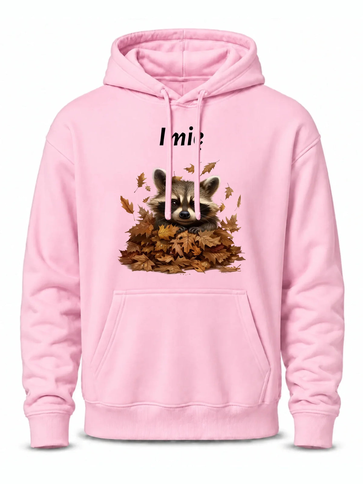Bluza męska z kapturem jesienna - Szop w liściach - personalizowana JS24