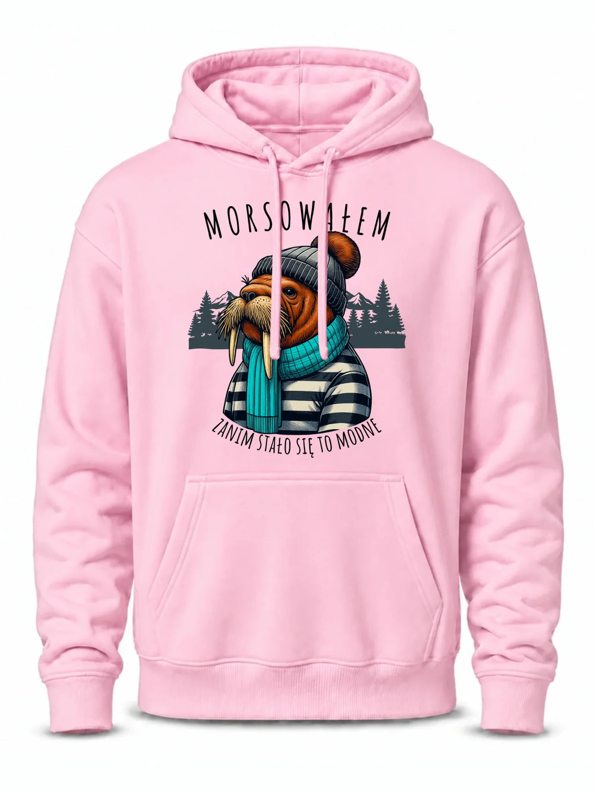 Bluza męska z kapturem - prezent dla morsa - Morsowałem zanim stało się to modne - Mors HM08
