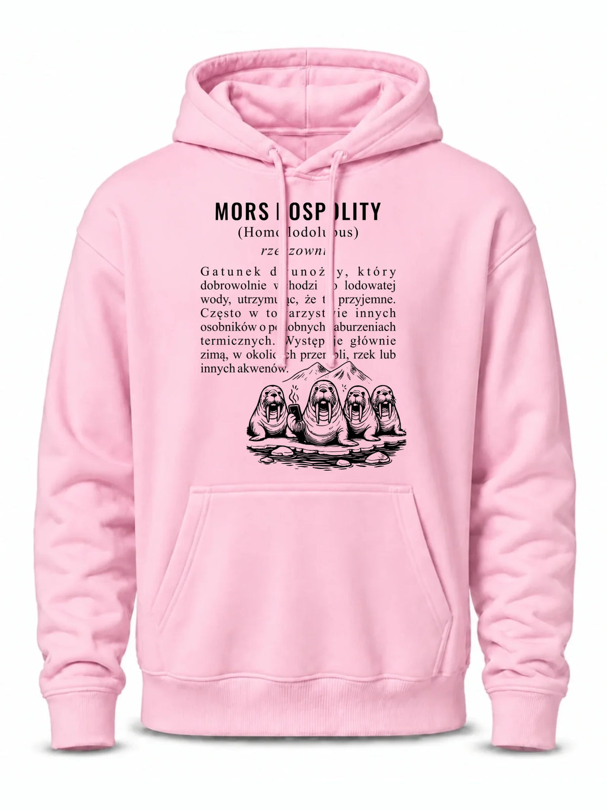 Bluza męska z kapturem - prezent dla morsa - Mors pospolity [Homo lodolubus] HM12