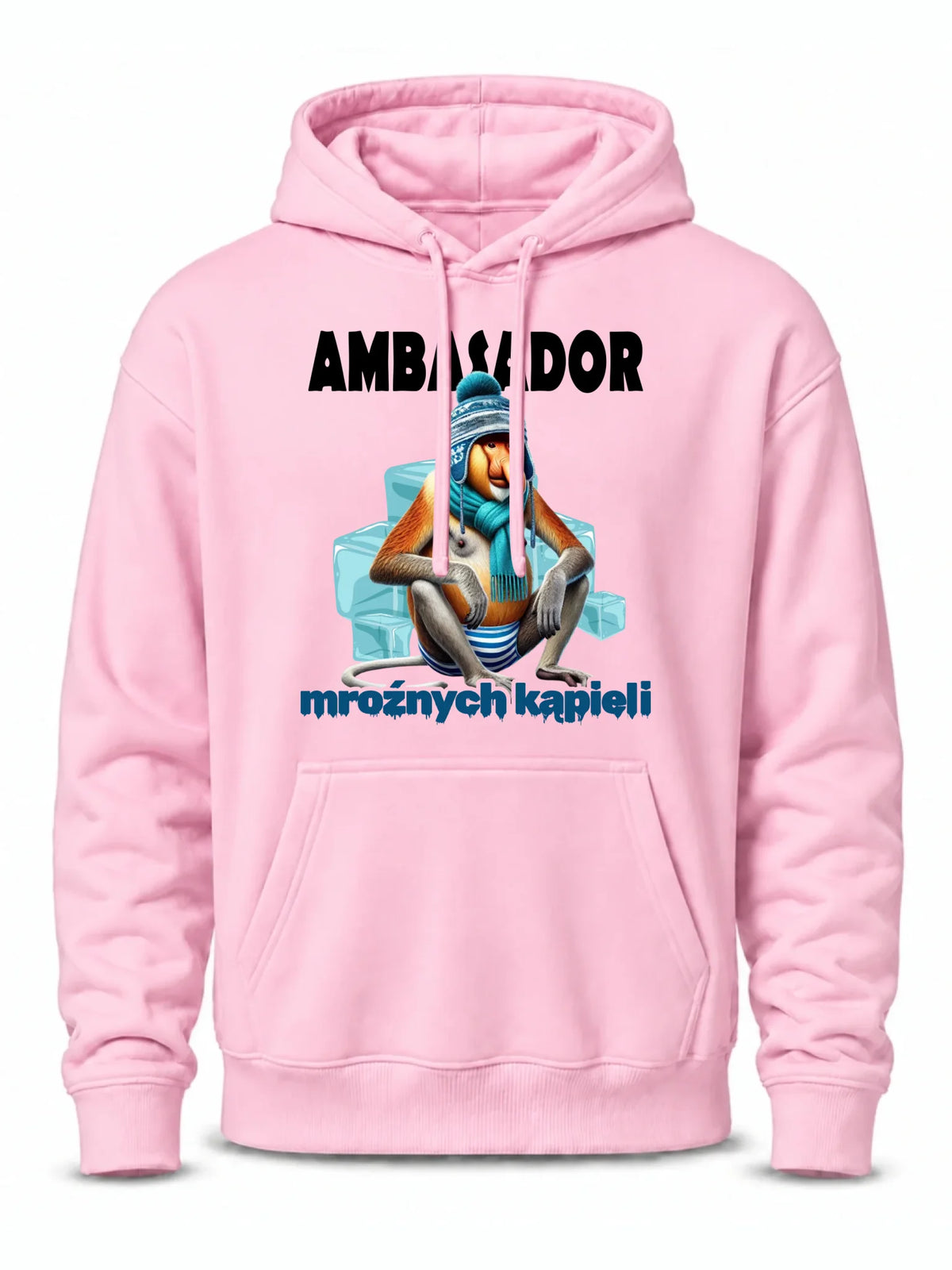 Bluza męska z kapturem - prezent dla morsa - Janusz Nosacz Mors - Ambasador mroźnych kąpieli HM03