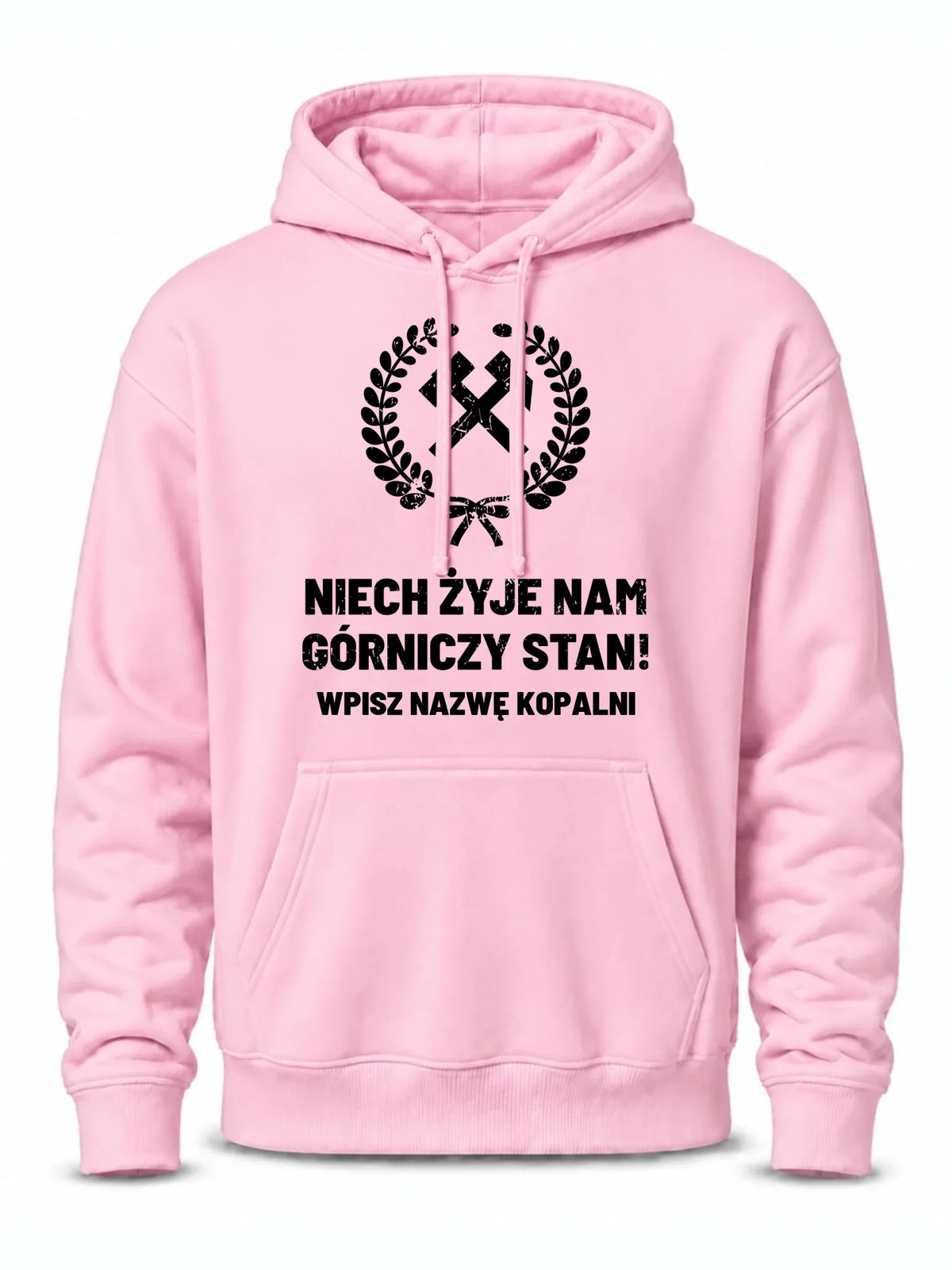 Bluza męska z kapturem - prezent dla górnika - Niech żyje nam górniczy stan - personalizowana G24