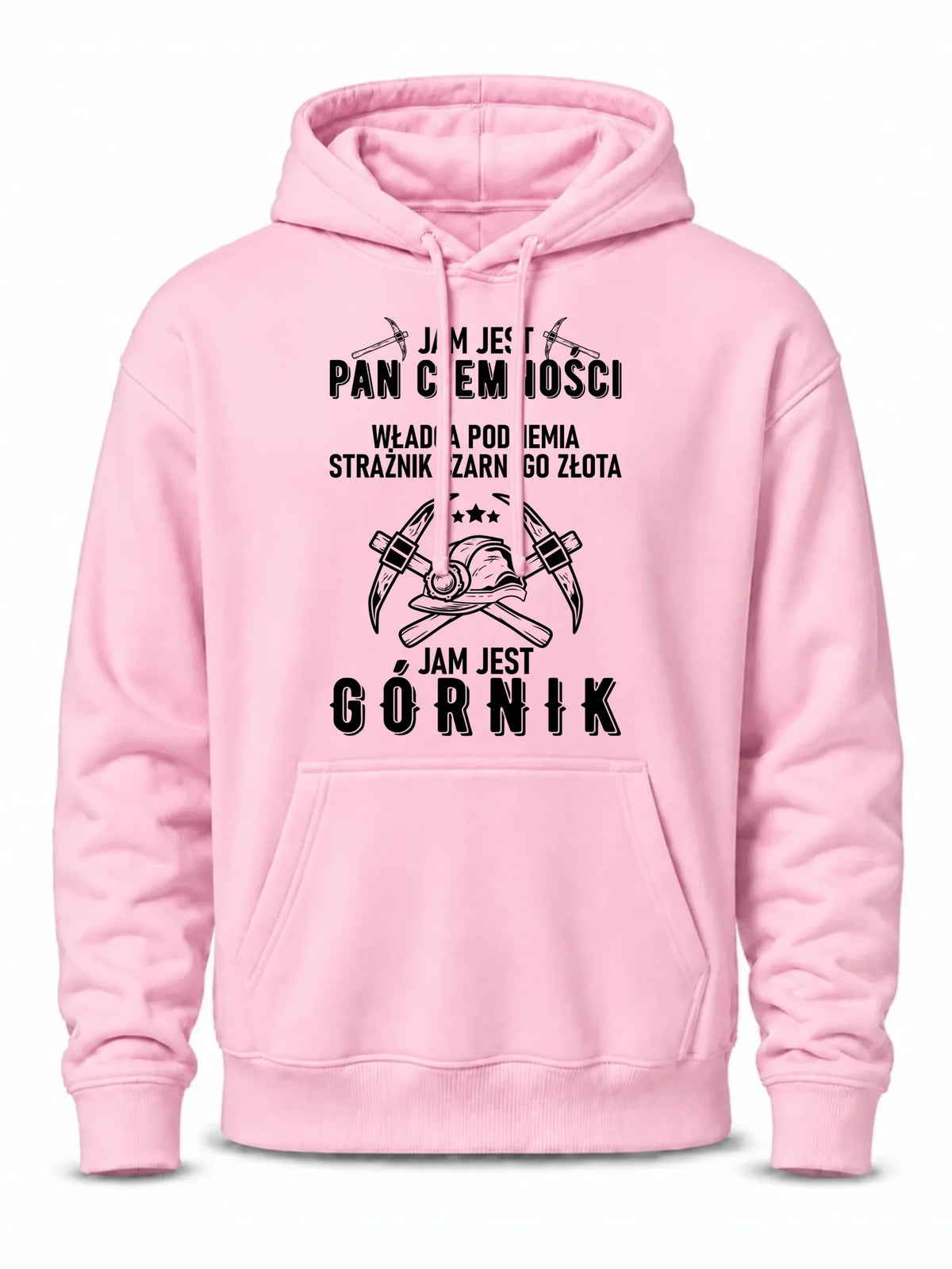 Bluza męska z kapturem - prezent dla górnika - Pan ciemności jam jest górnik G04