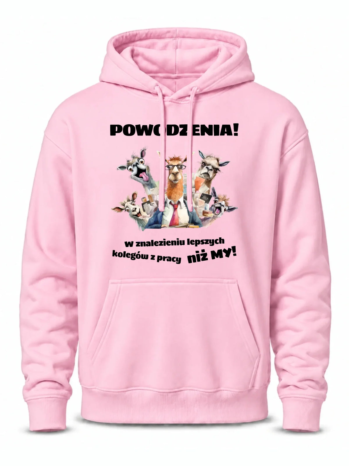 Bluza męska z kapturem na odejście z pracy - Powodzenia w znalezieniu lepszych kolegów OP08