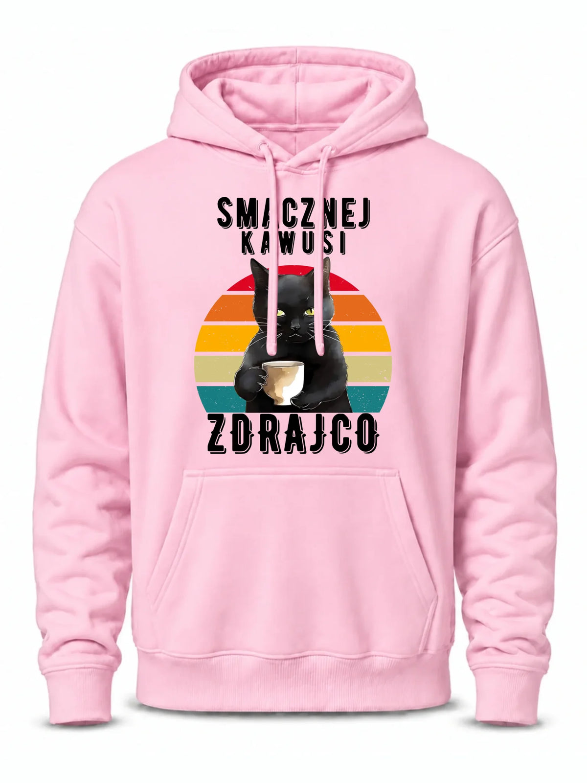 Bluza męska z kapturem na odejście z pracy - Smacznej kawusi zdrajco OP03