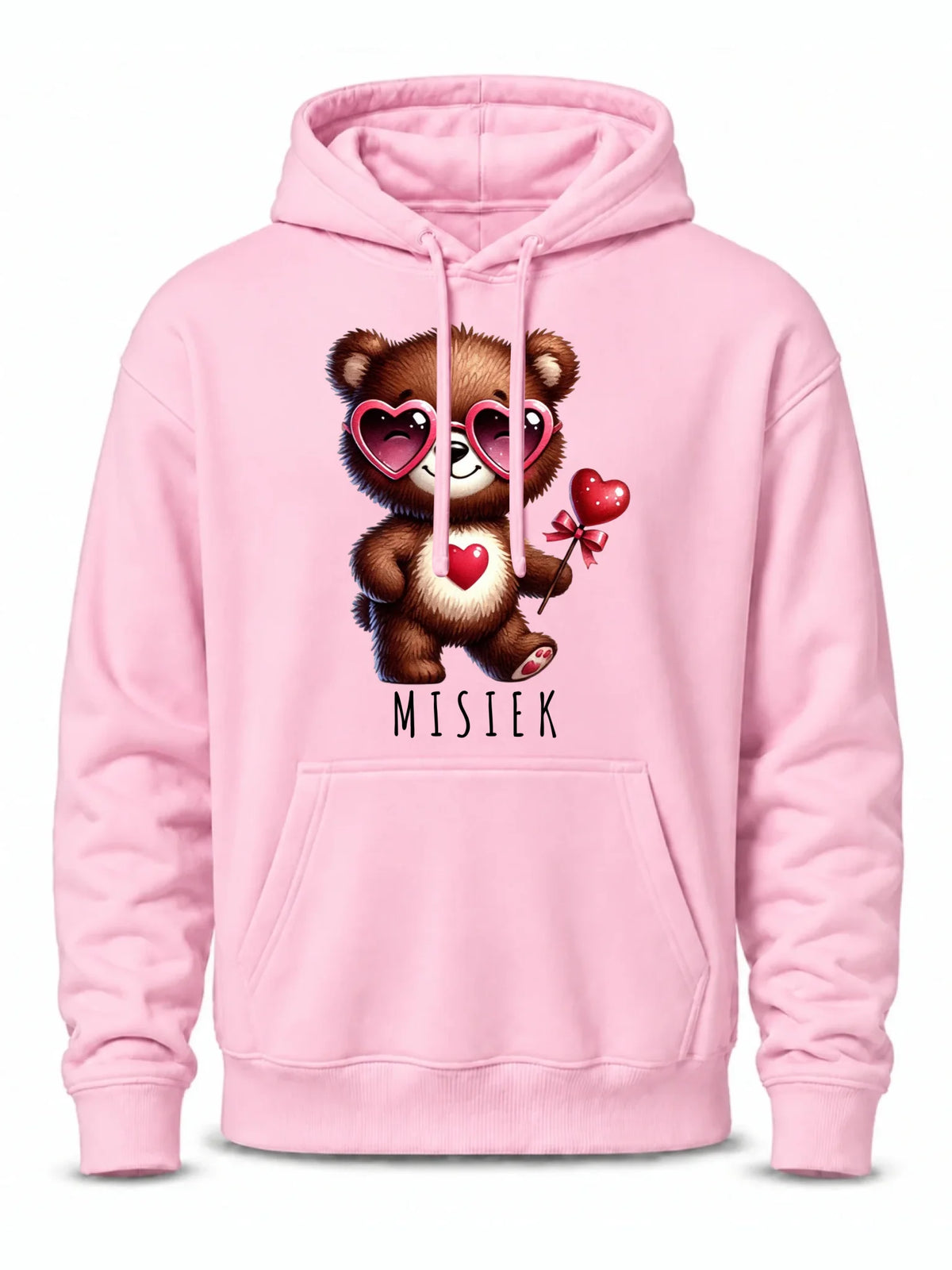 Bluza męska z kapturem - Misiek z sercem W34